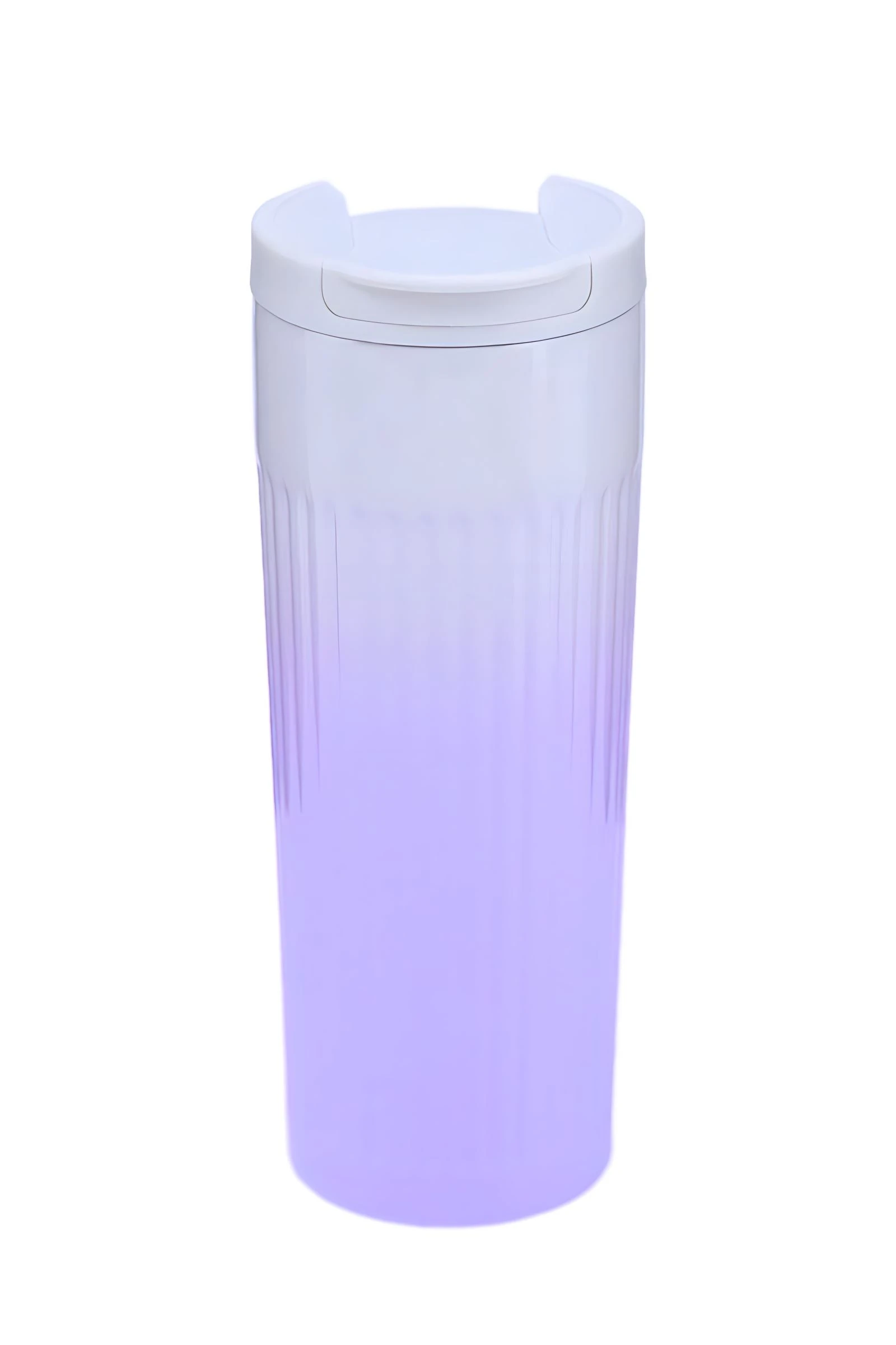 304 L Çelik 500 ml. Mor Beyaz Degrade El Termos Mug cin917mr