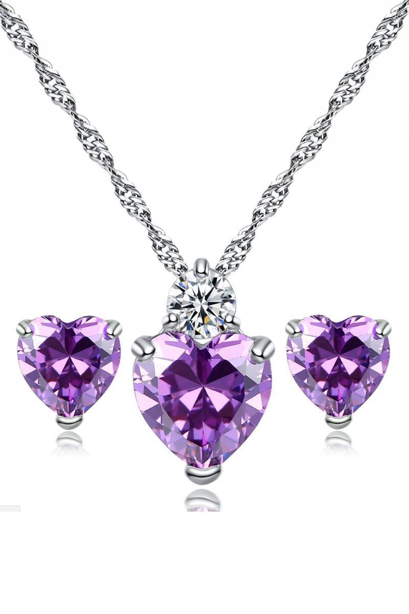 Chavin Kalp ve Tek Taşlı Gümüş Kap. Kadın Kolye ve Küpe Seti dn82mr