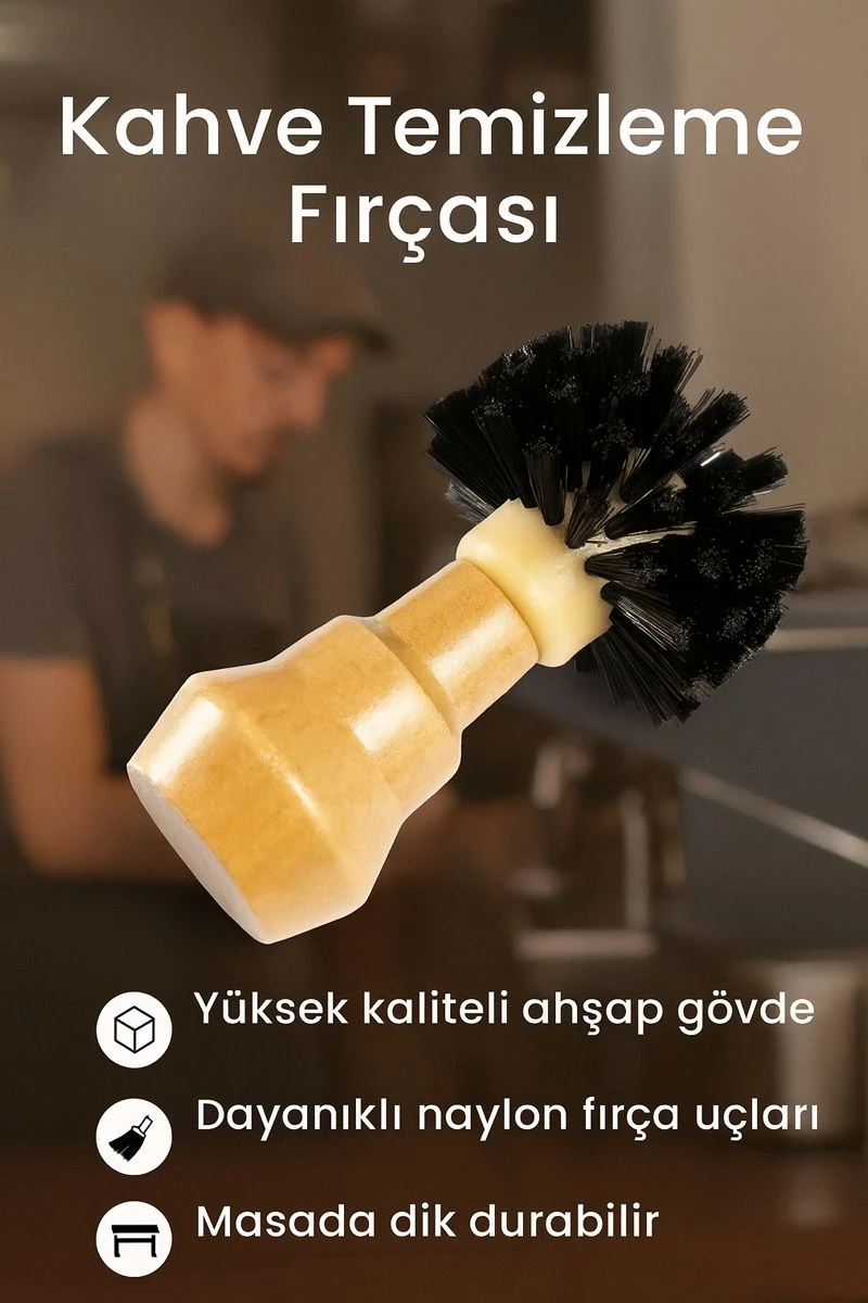 Espresso Makinası 51 mm Tamper Temizleme Fırçası mt228