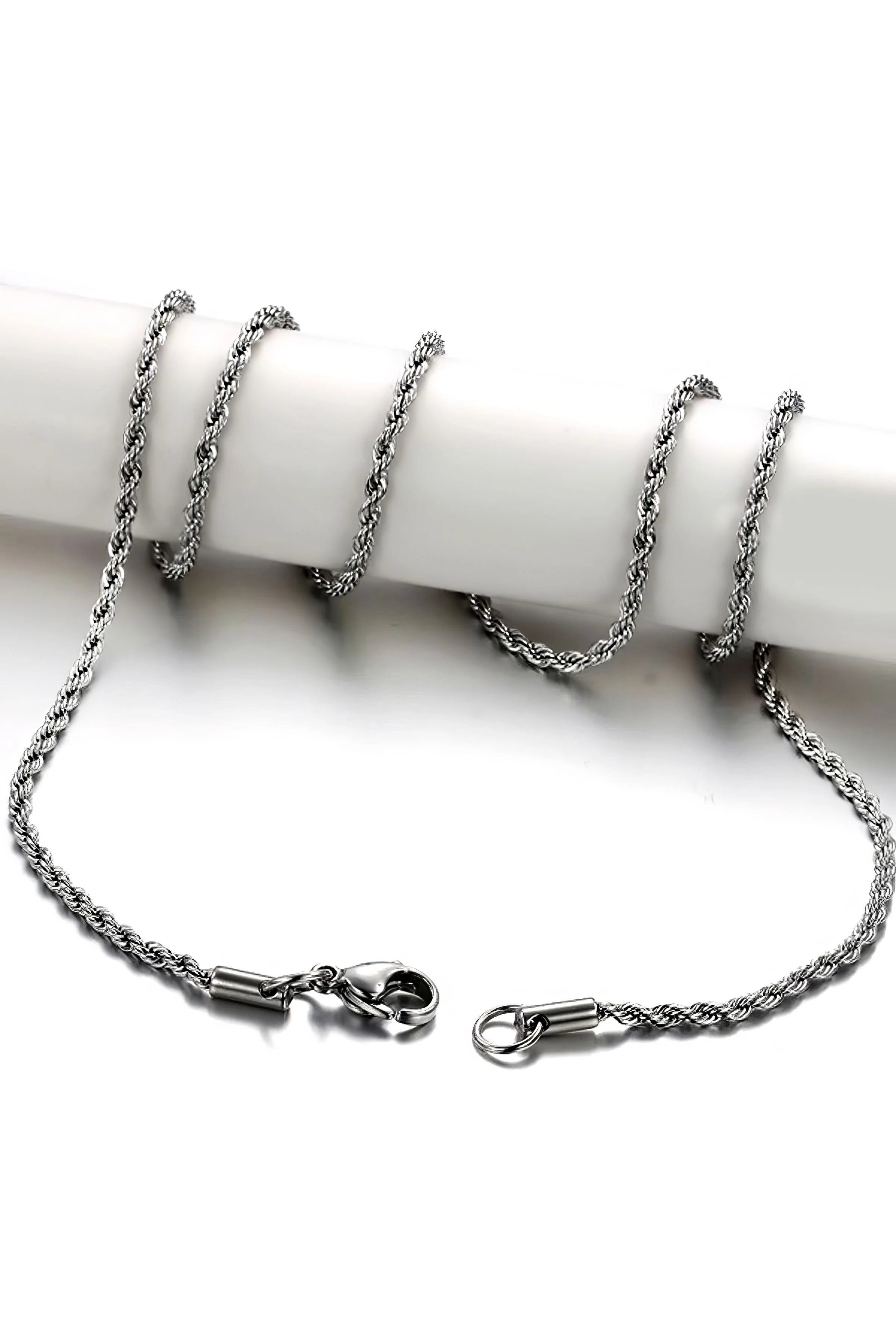 Chavin Burgu Kıvrık Model 3 mm 60 cm Erkek Bijuteri Zincir ey32