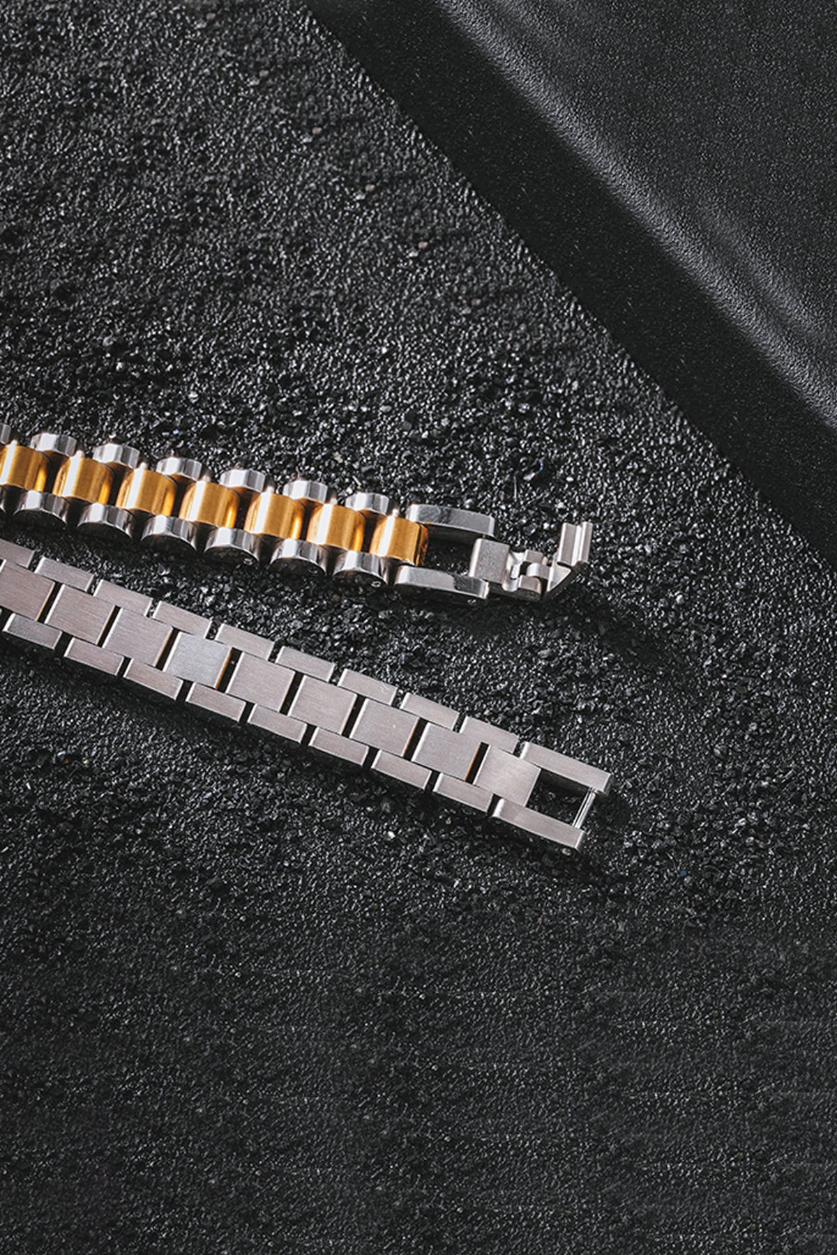 Chavin Gold Gri 316 L 10 mm. Çelik Parlak ve Mat Erkek Bileklik ed02bysr