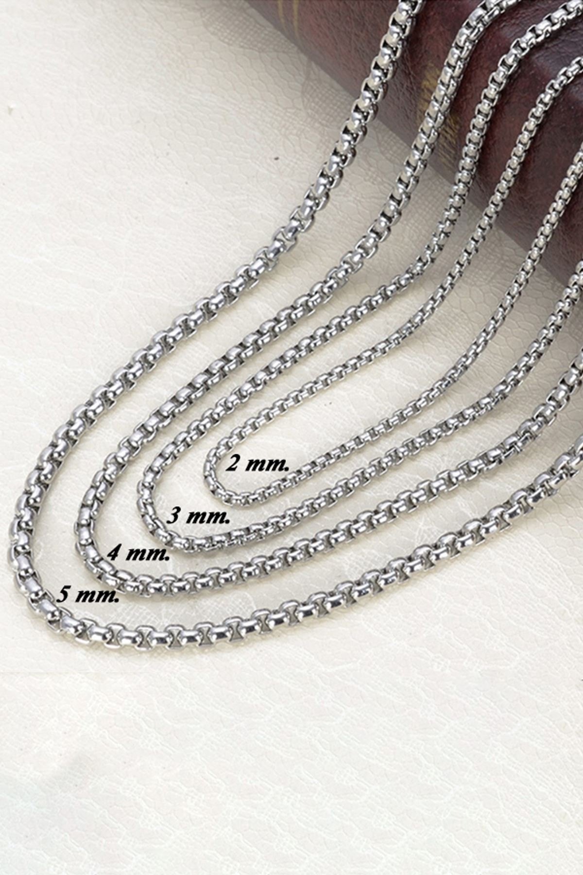 Chavin Gri 80 cm. 3 mm. Erkek Çelik Zincir dh01
