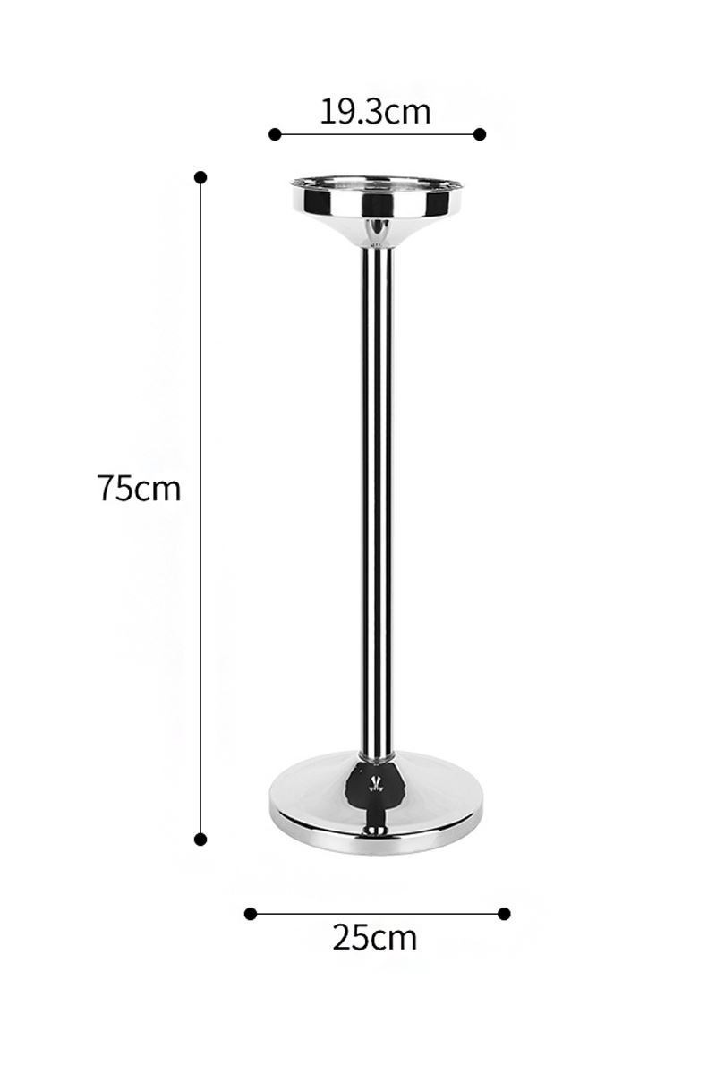 Komple Çelik 75 cm Şampanya ve Şarap Buz Kovası Standı cin927