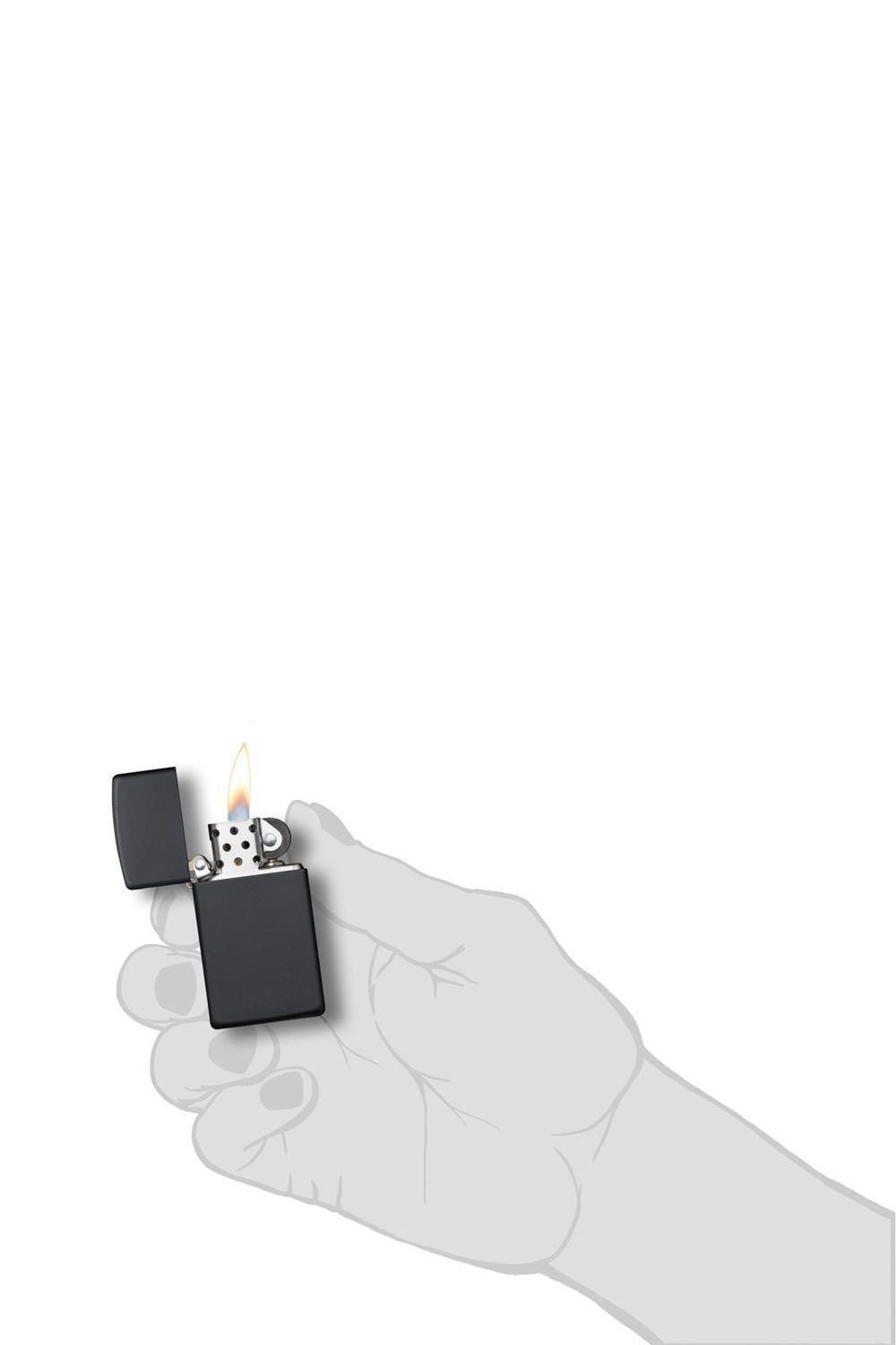 Zippo Çakmak Slim ince Black Matte Siyah Çakmak 1618