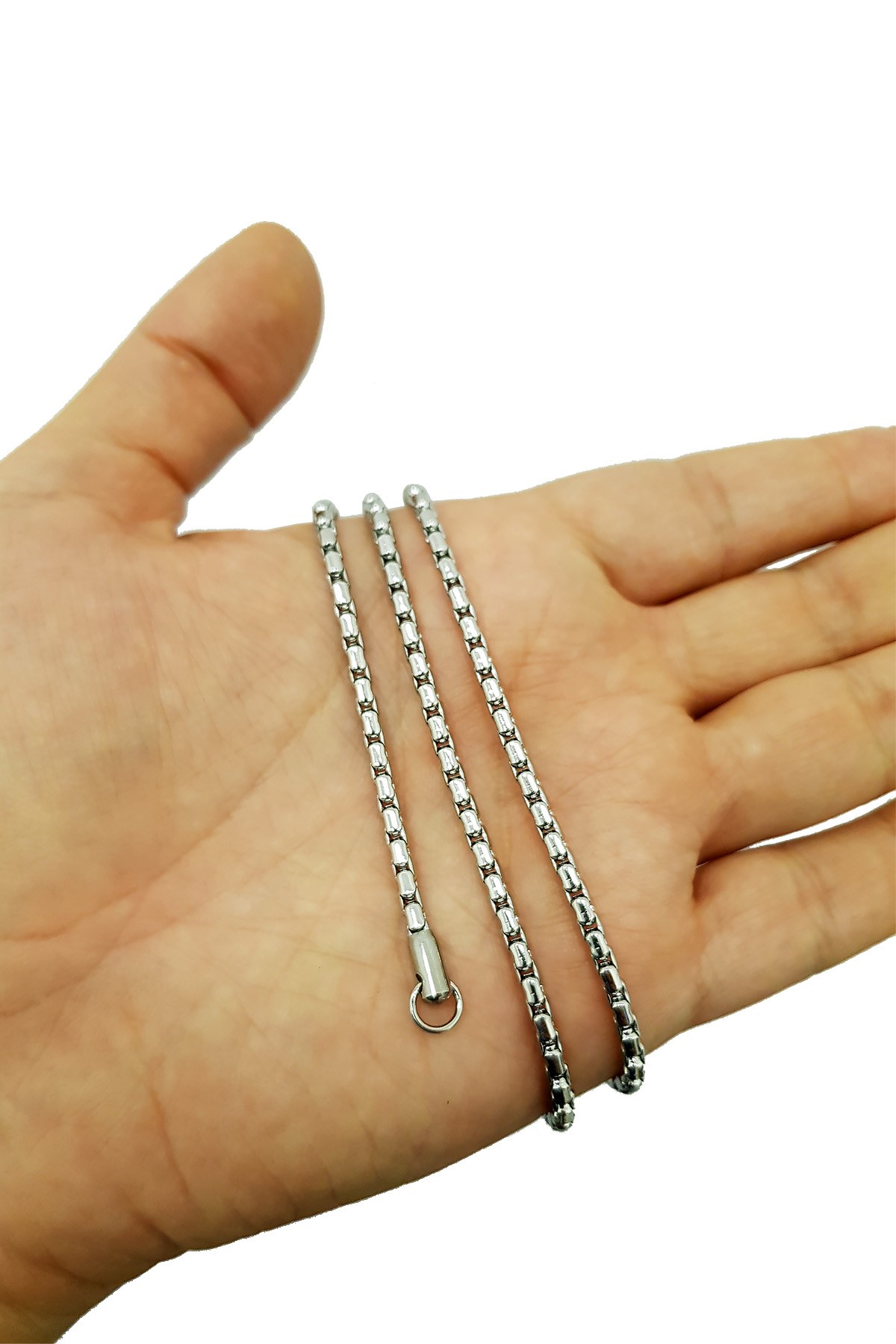 Chavin Gri 55 cm. 3 mm. Erkek Çelik Zincir eh68