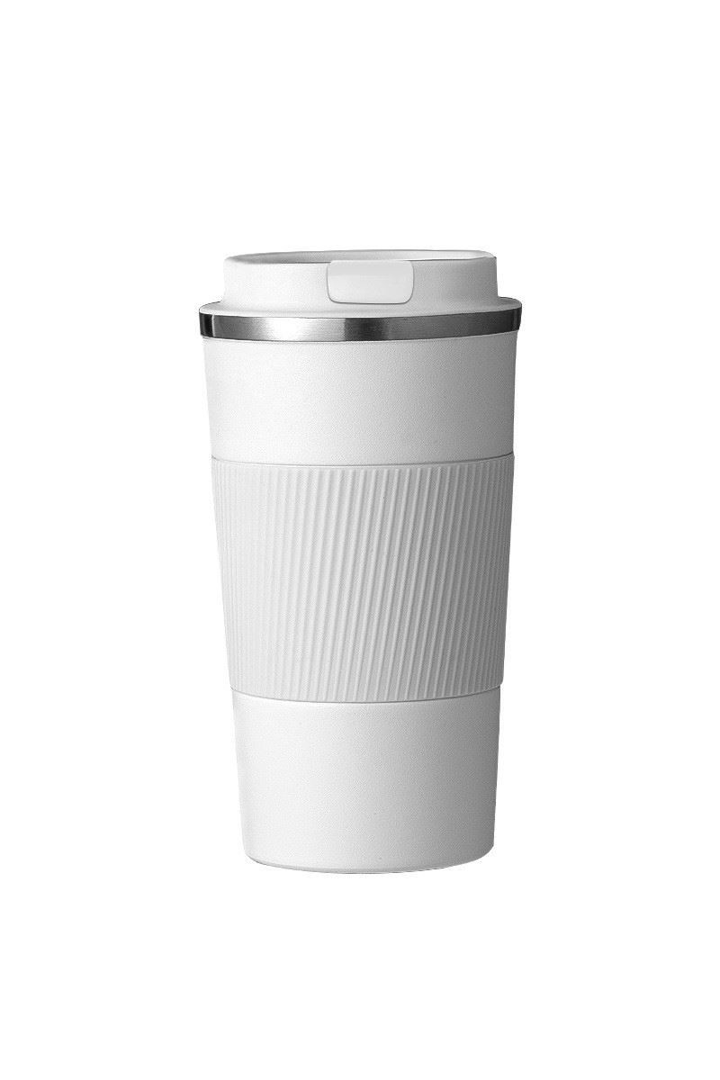 304 L Kilitli Çelik Mat Beyaz 510 ml Kahve Termos Mug cin405by