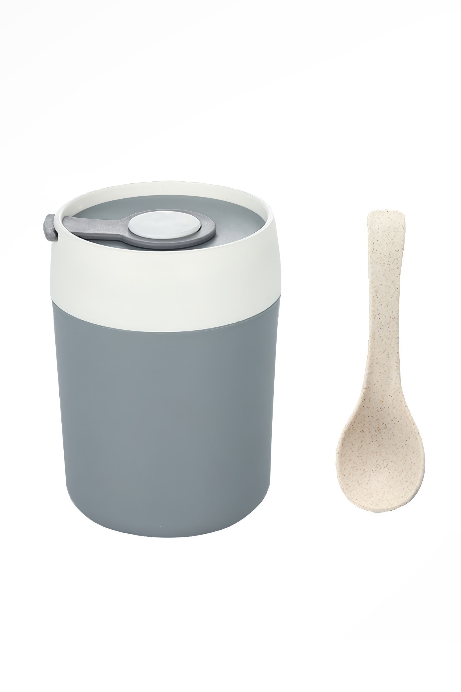 304 Çelik Gri 500 ml Yemek Çorba Mama Saklama Kabı (Sıcak Tutmaz) cin560gr