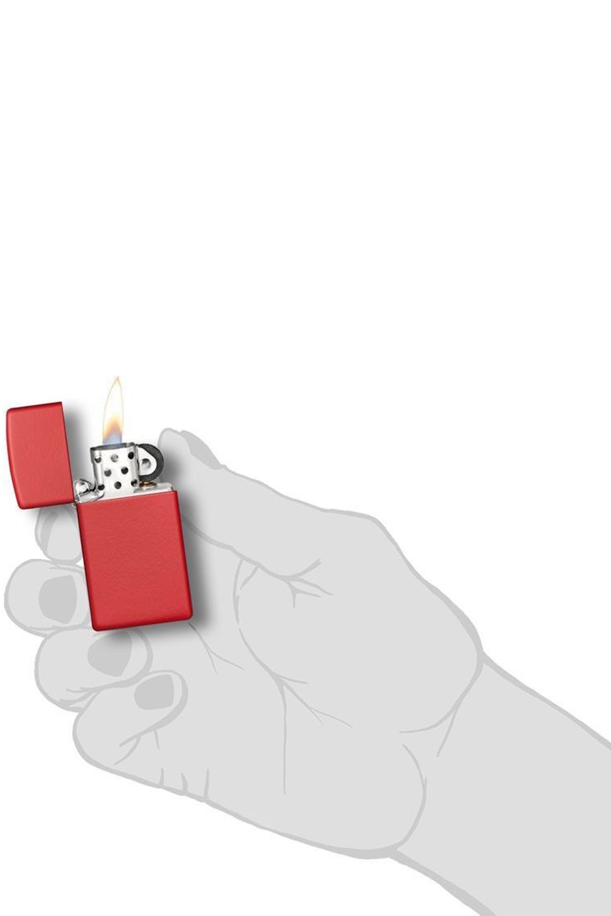 Zippo Çakmak Slim Red Matte 1633-045526