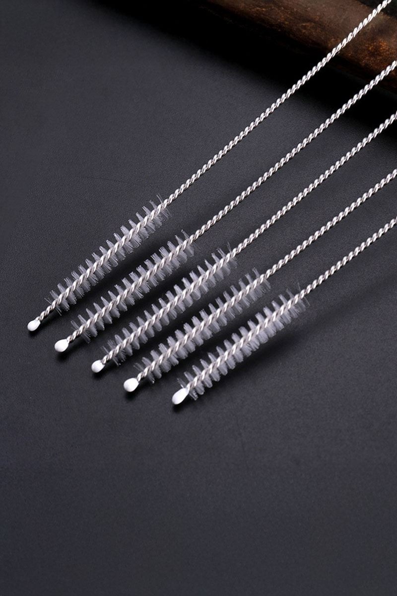 Falconetti 5 Adet Beyaz 6 mm Pipo Temizlik ve Pipet Kamış Temizleme Fırçası 