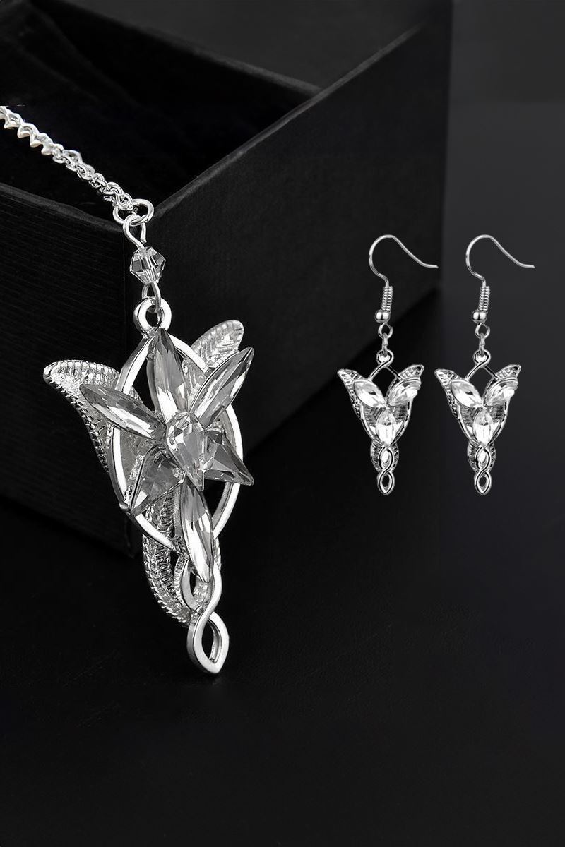 Chavin A-Leaf Lord Of The Rings Arwen Evenstar Kolye ve Küpe Set eu80-t