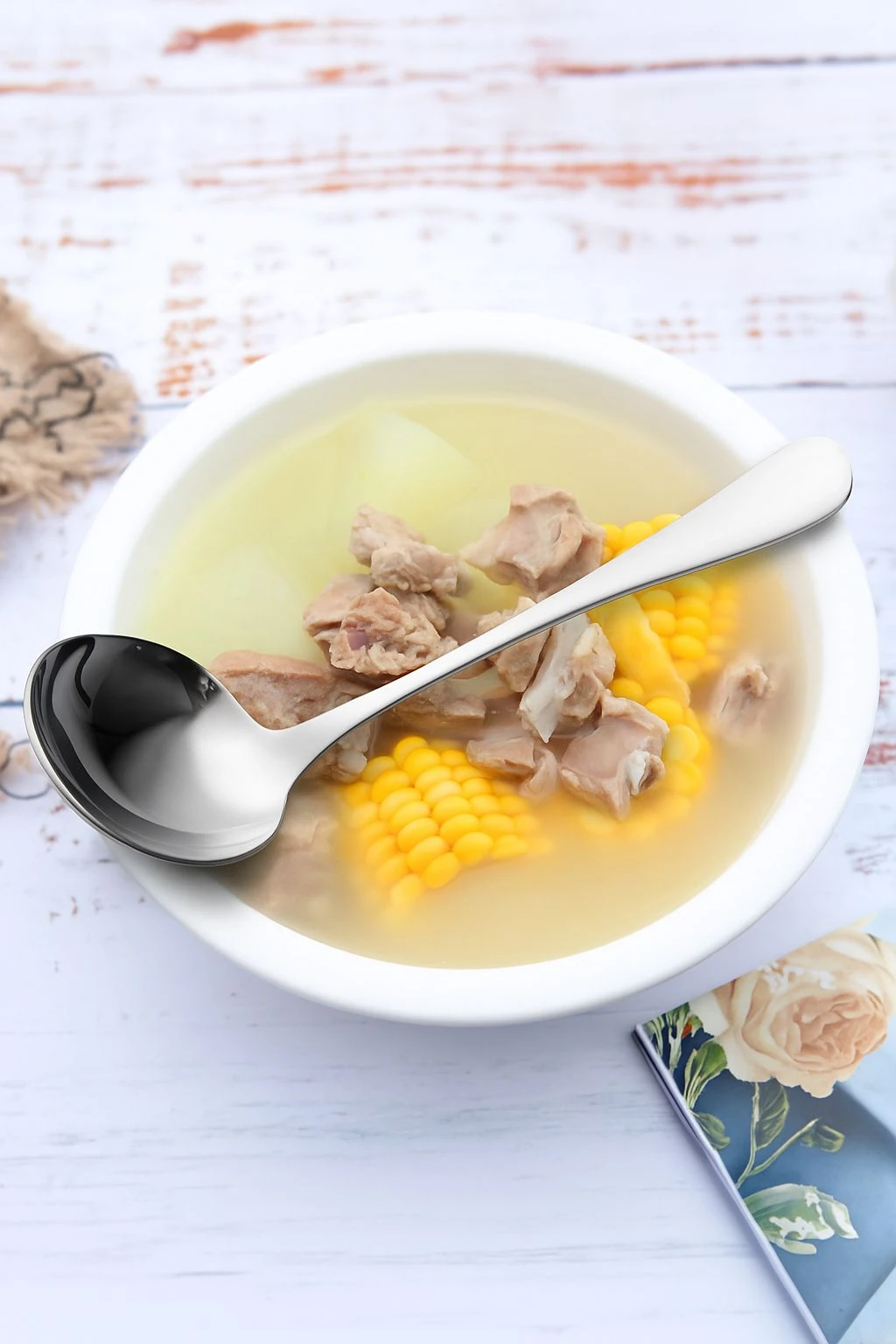 6 Parça Silver Sunum için Servis Kaşığı Kaşık Çatal Spatula Reçel Seti cin613slv