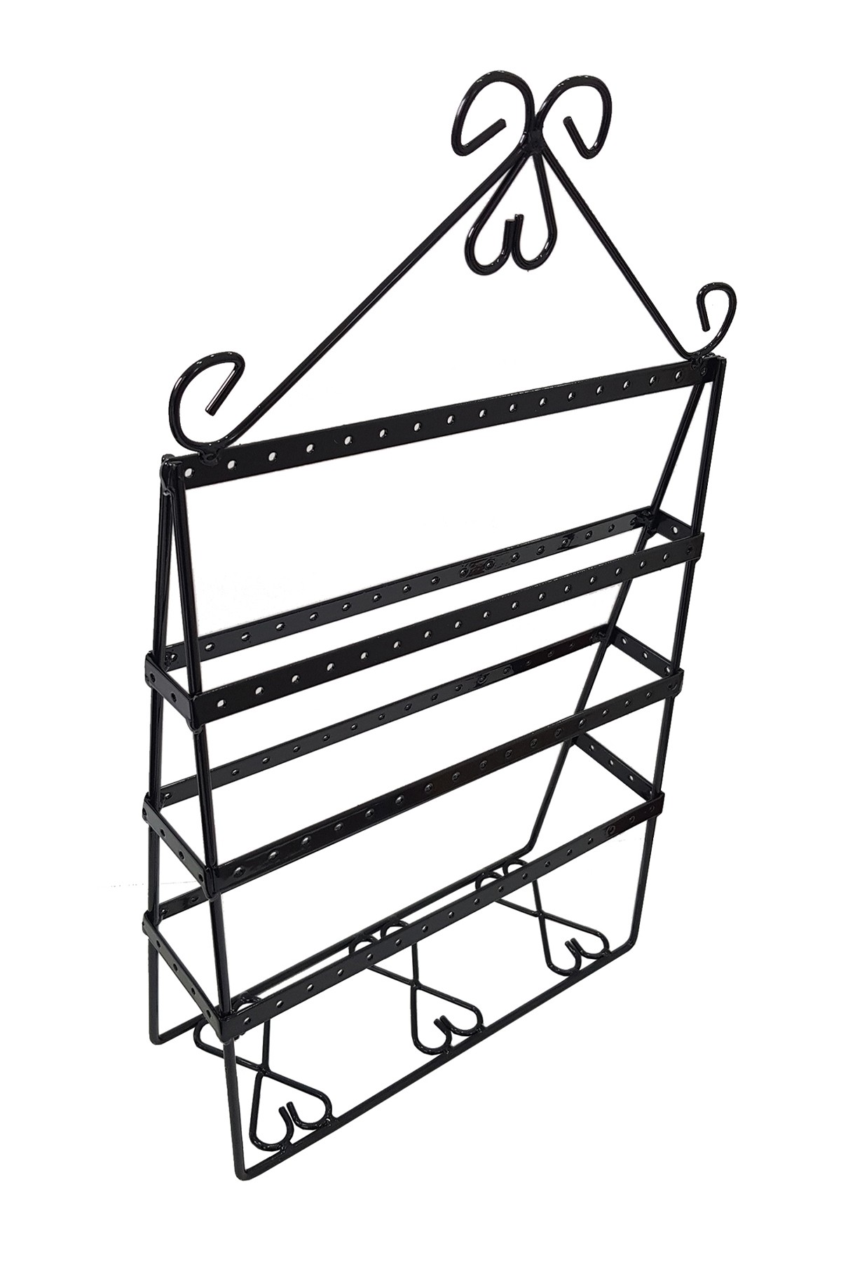 Siyah Metal Bayan Küpe Standı Dekor st1-48sy