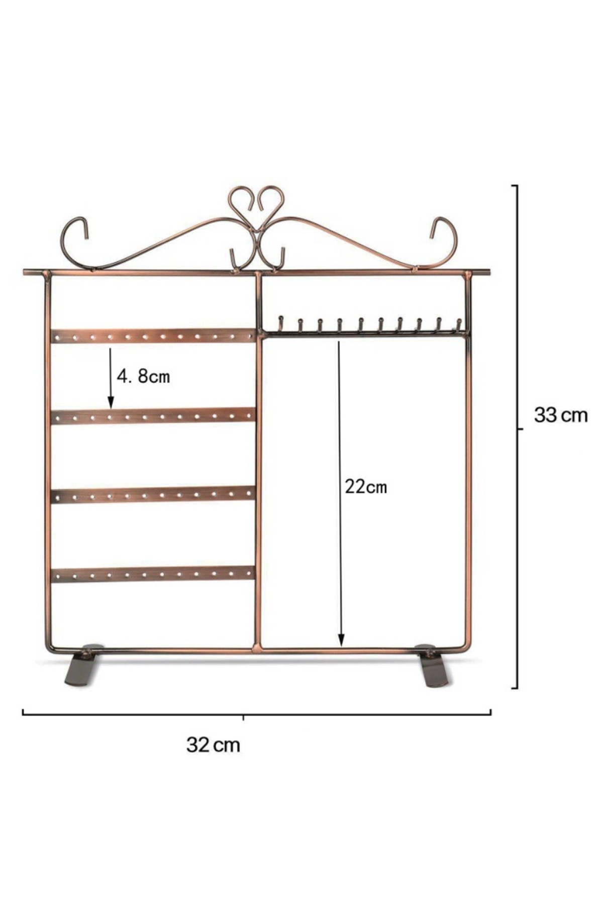 Rose Metal Bayan Küpe Kolye Standı Dekor st1-29rs