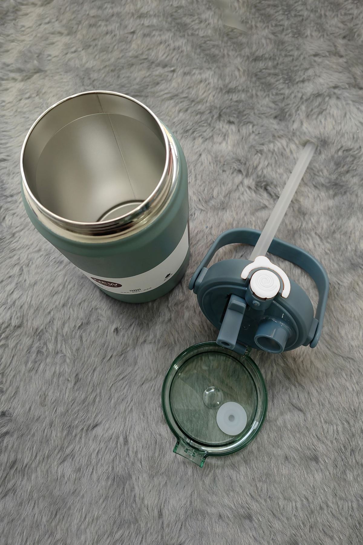 316 L Çelik 1 L Vakumlu Soğuk Pipetli Matara Suluk cin413mv