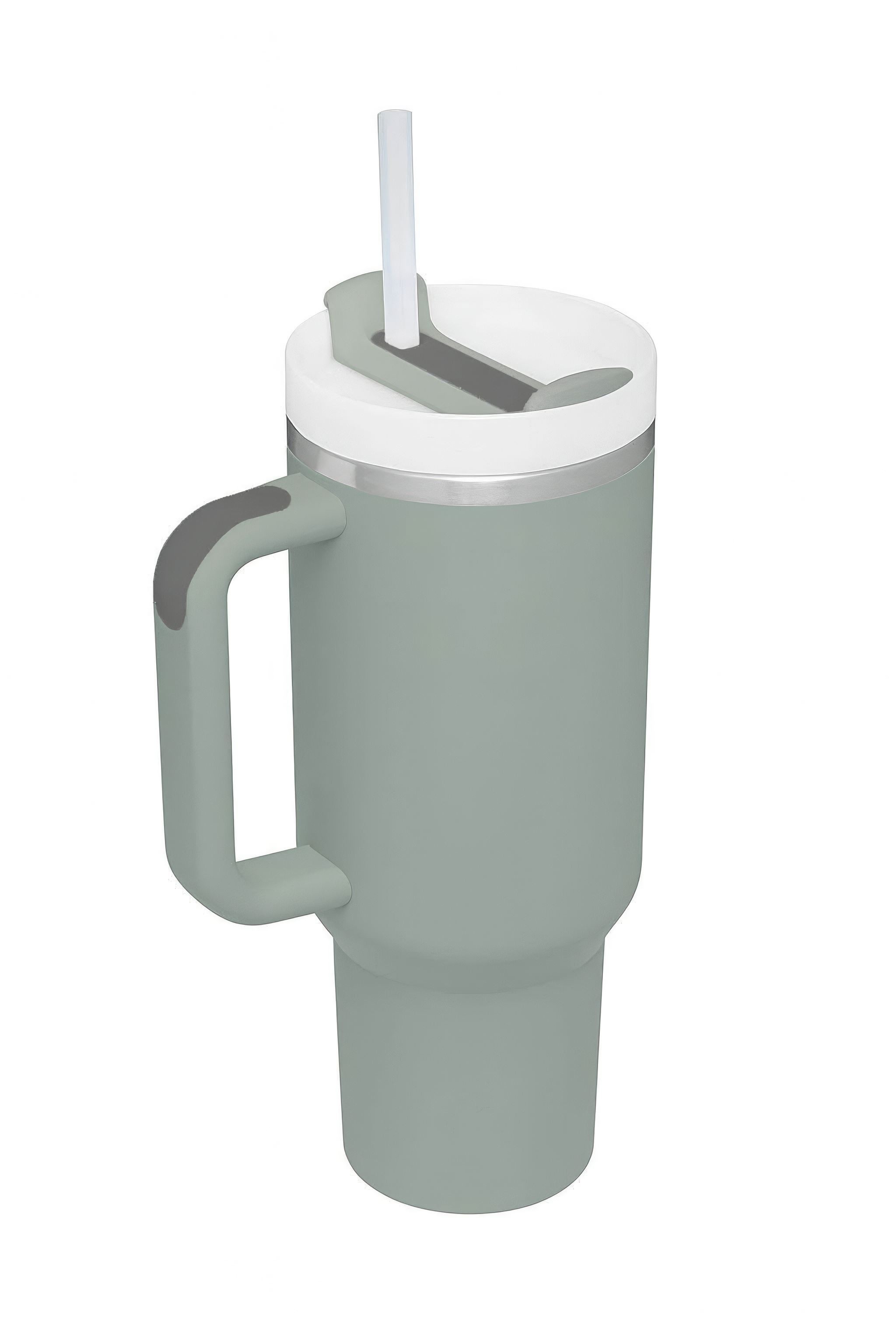 304 L Çelik 1,2 L Yeşil Pipetli El Termos Mug cin856ys