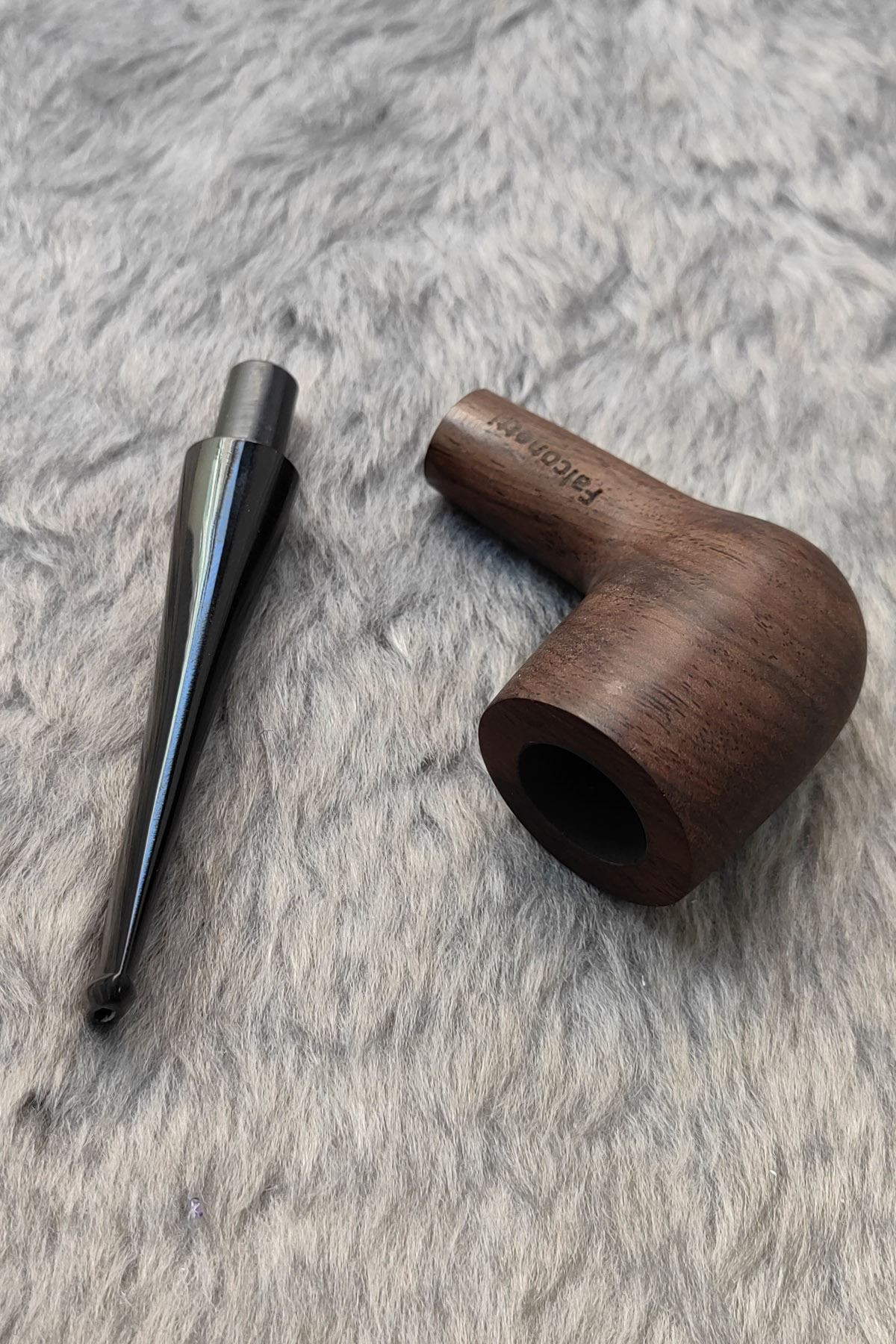 Falconetti 9 mm. Siyah Mat Abanoz Ahşap Pipo pz13mat