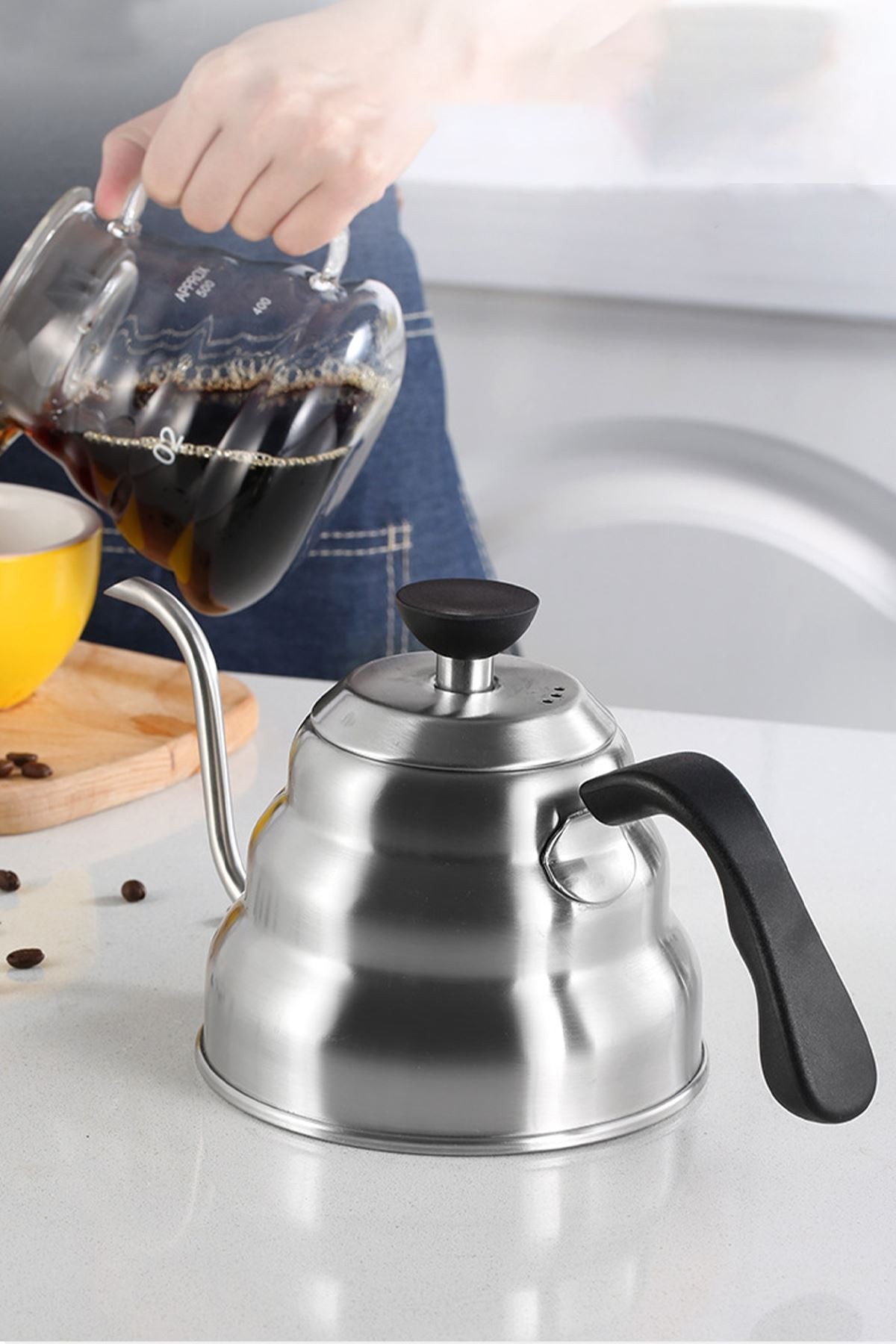 WF 1,2 L Barista Filtre Kahve Demleme ibriği Drip Kettle cin308