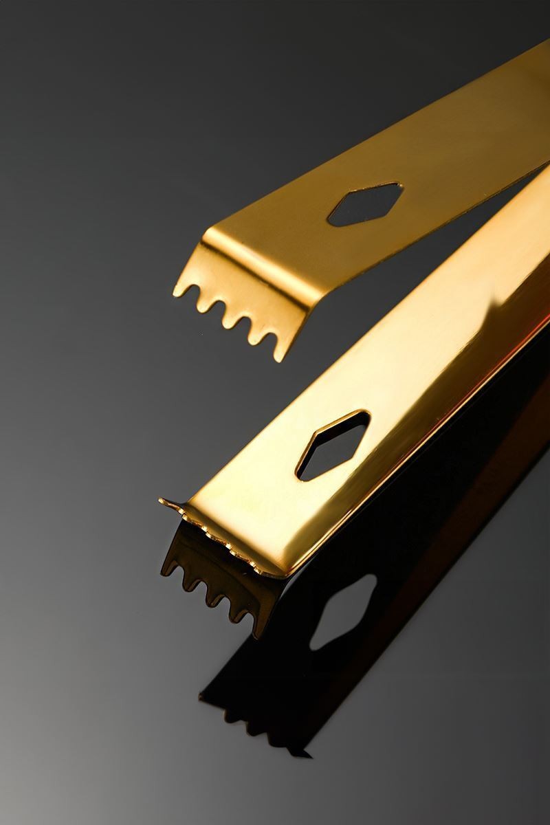6 Adet Çelik 16,2 cm Gold Buz Ve Şeker Maşası mt128sr-6