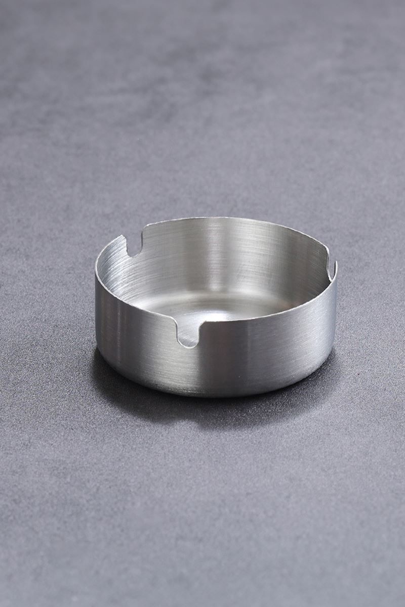 25 Adet Çelik 8cm Kafe Restaurant Lokanta Yuvarlak Kül Tablası Küllük cin814-25