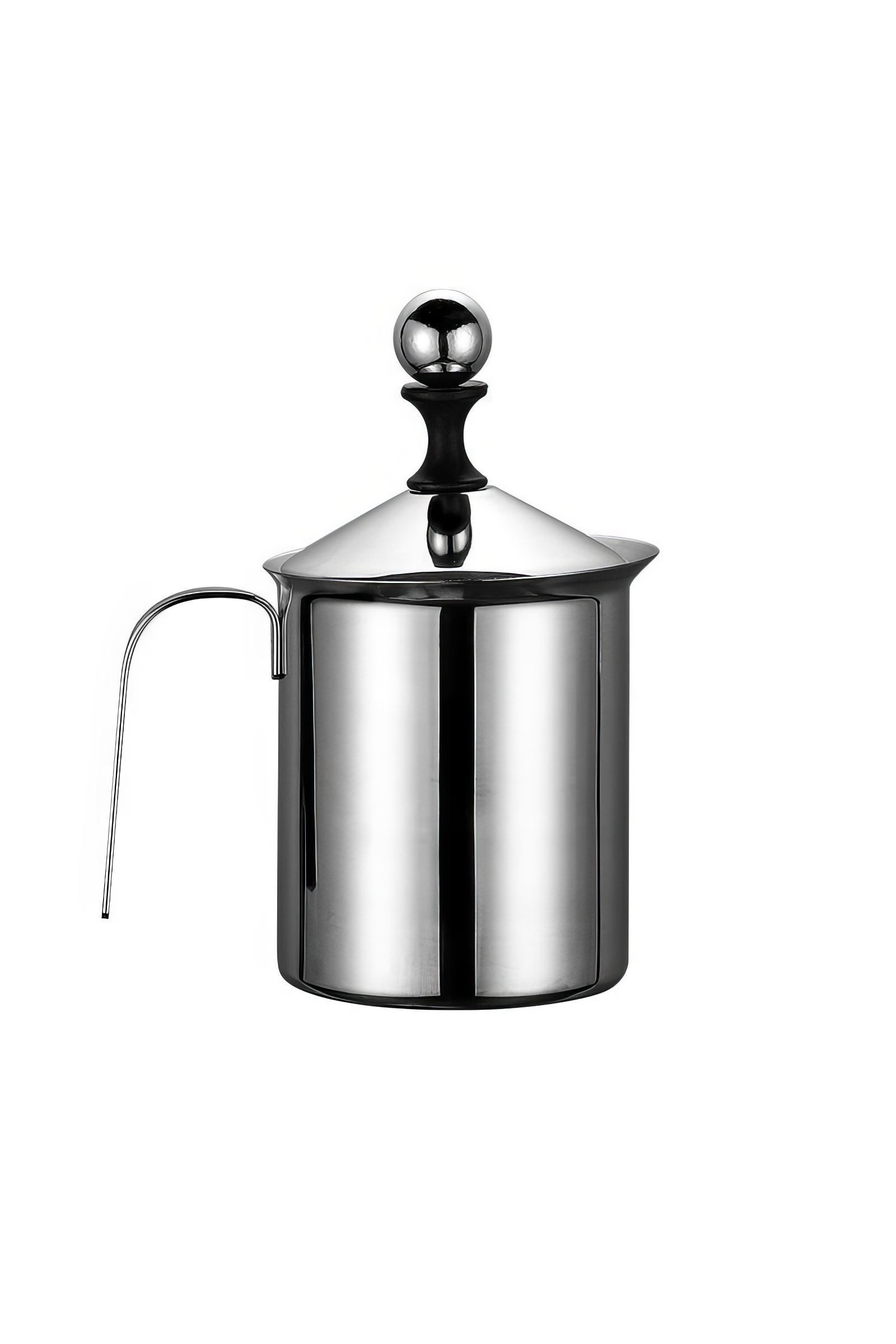 304 Çelik 500 ml Manuel Presli Kahve Süt Köpürtme Potu Sütlük Pitcher mt192
