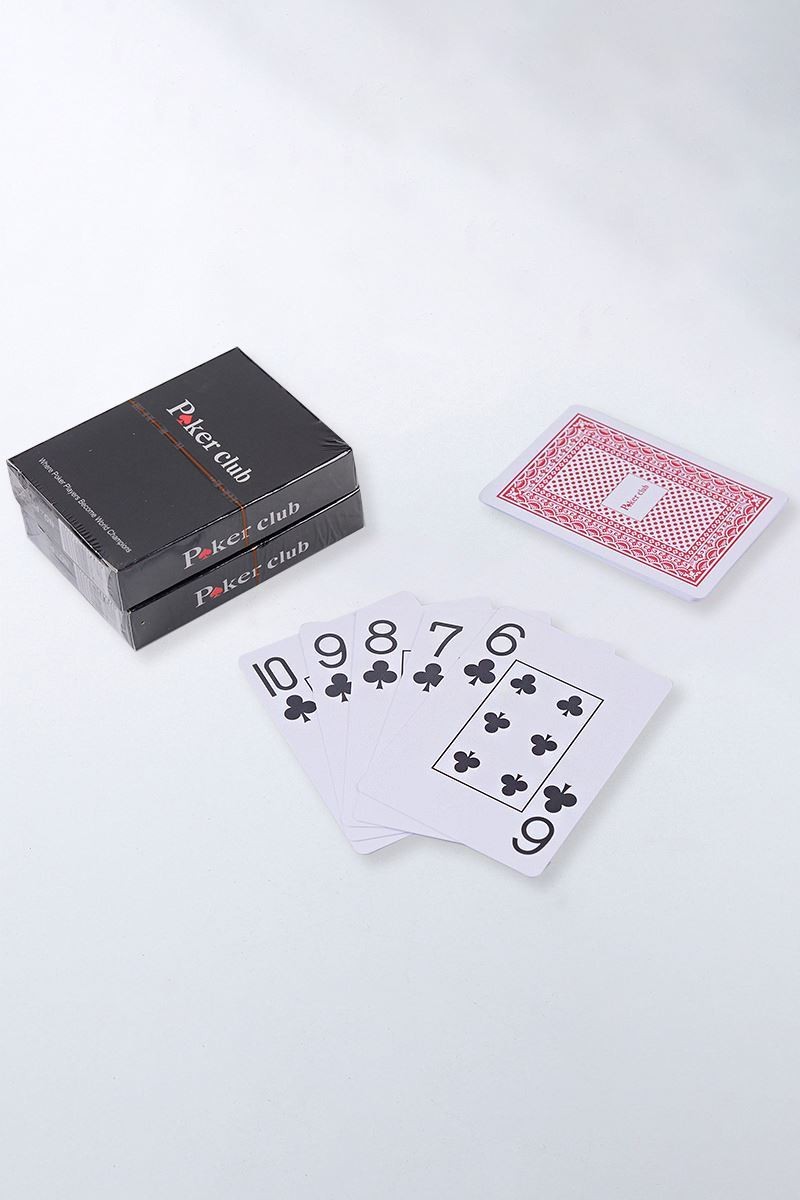 Kırmızı Pvc Plastik Su Geçirmez Jumbo Blackjack iskambil Oyun Kağıdı cin642kr