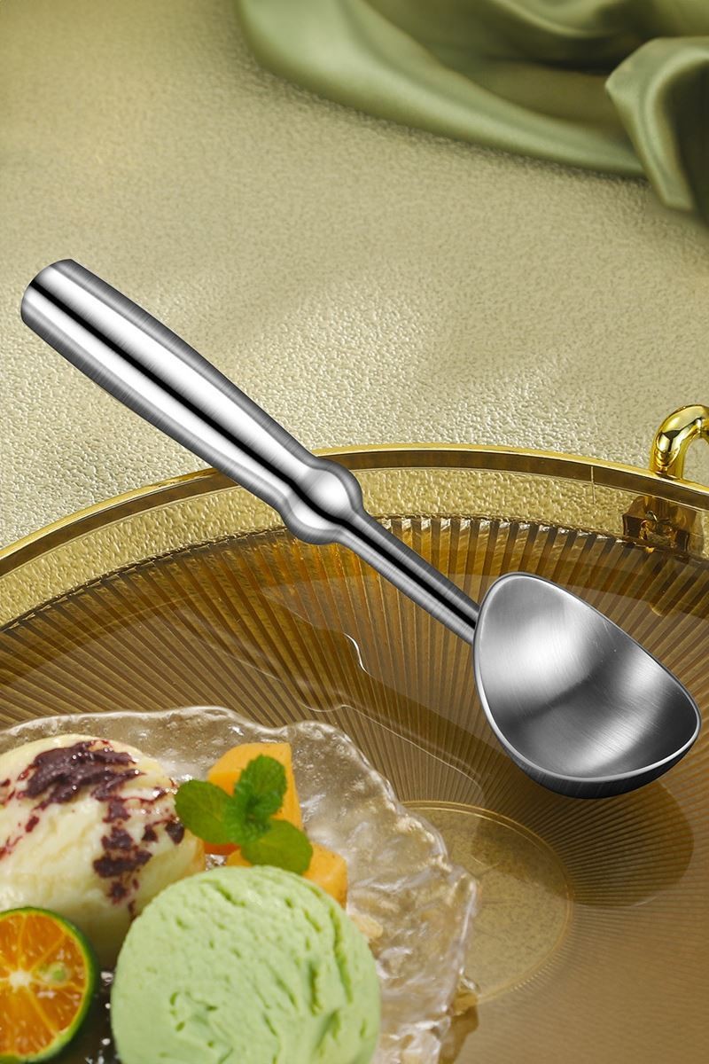 Komple 304 Çelik Lüks Dondurma Meyve Püre Alma Kaşığı mt197