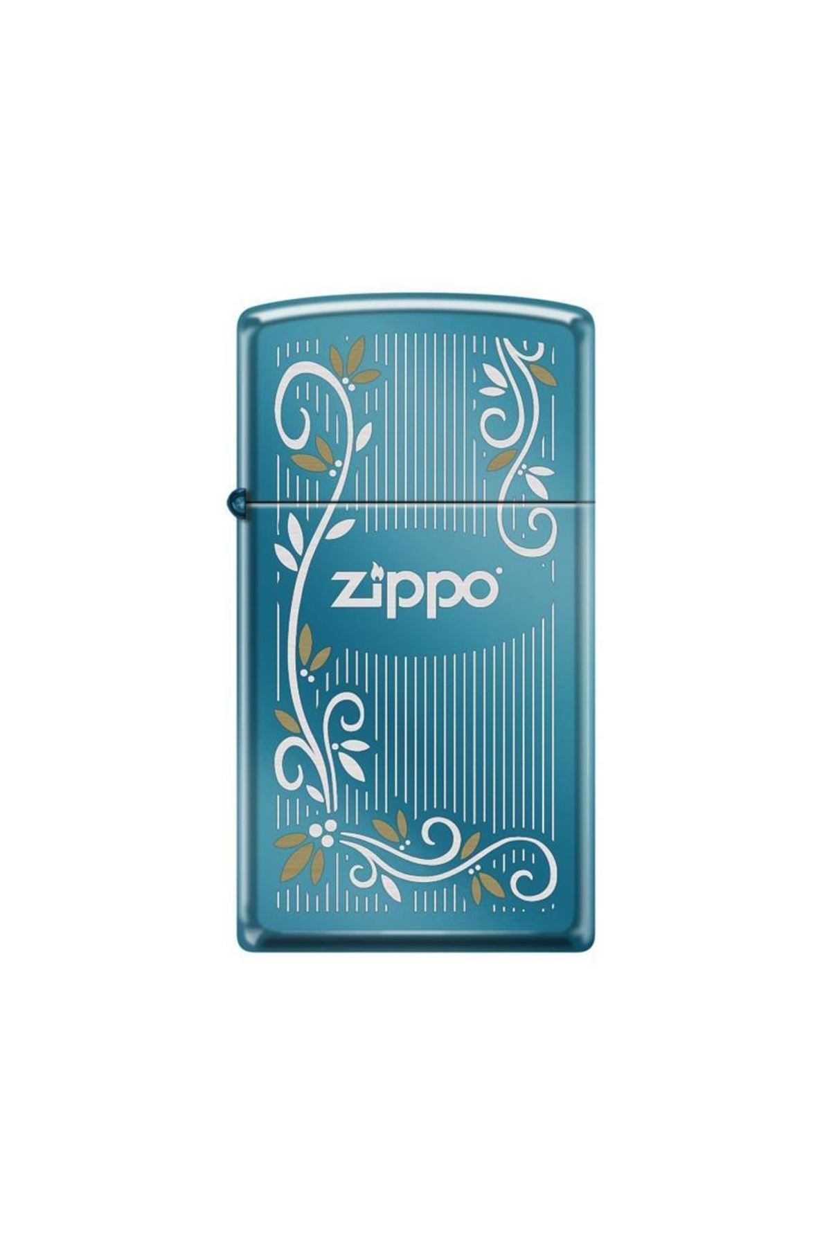 Zippo Çakmak Floral Çiçekler Bayan Slim Parlak Sapphire Mavi 20494