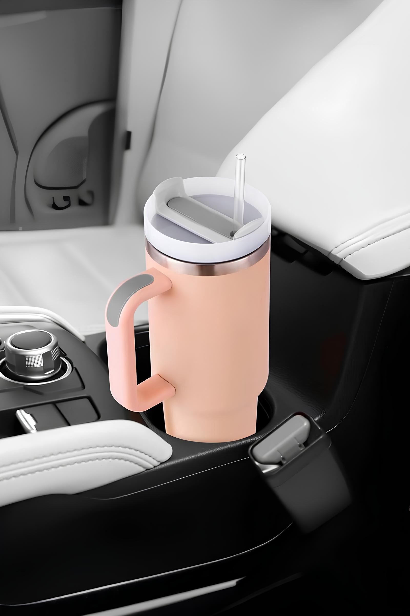 304 L Çelik 1,2 L Pembe Quencher Pipetli El Termos Mug cin856pm