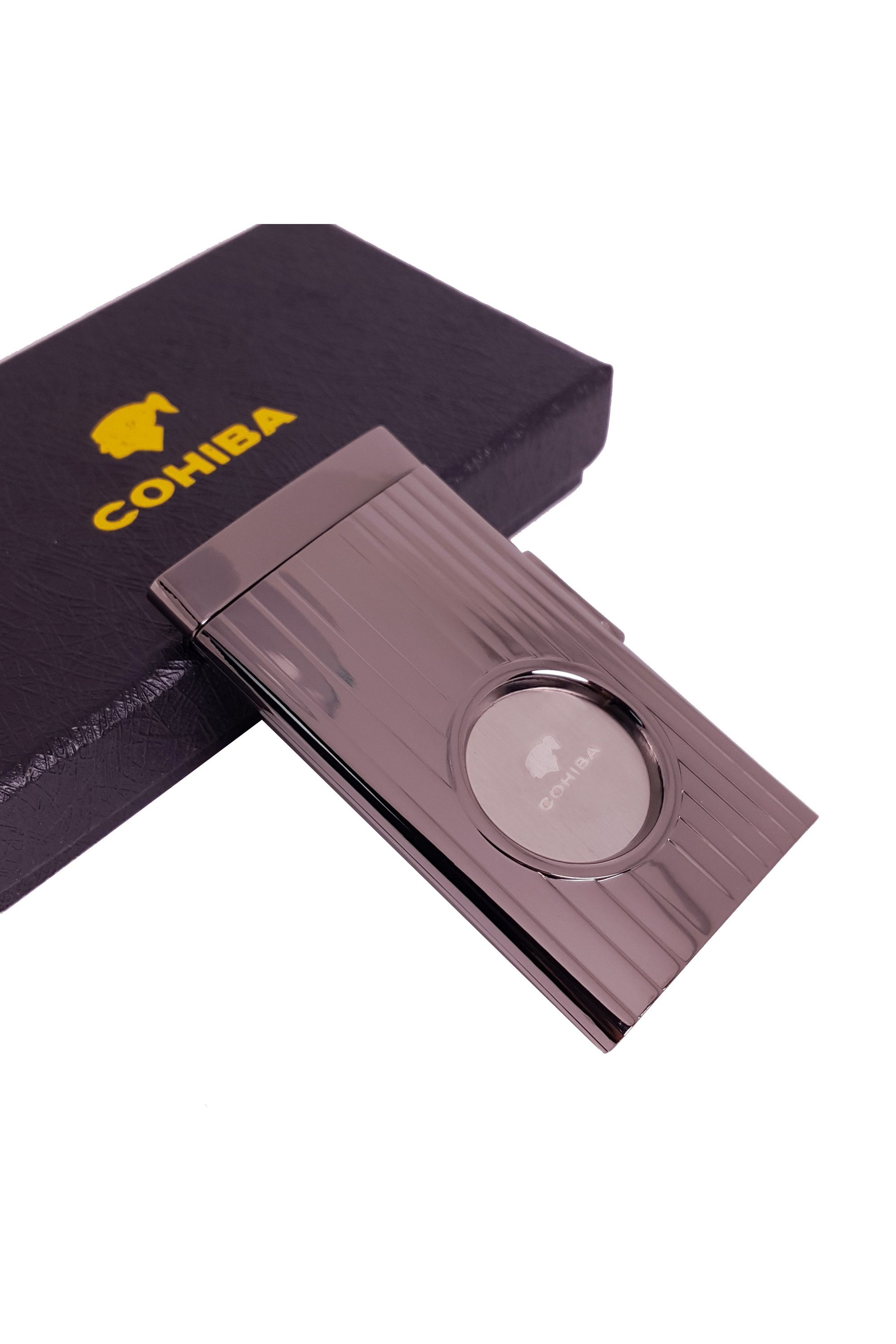 Cohiba Siyah Otomatik Açılan Çelik Puro Makası hu84