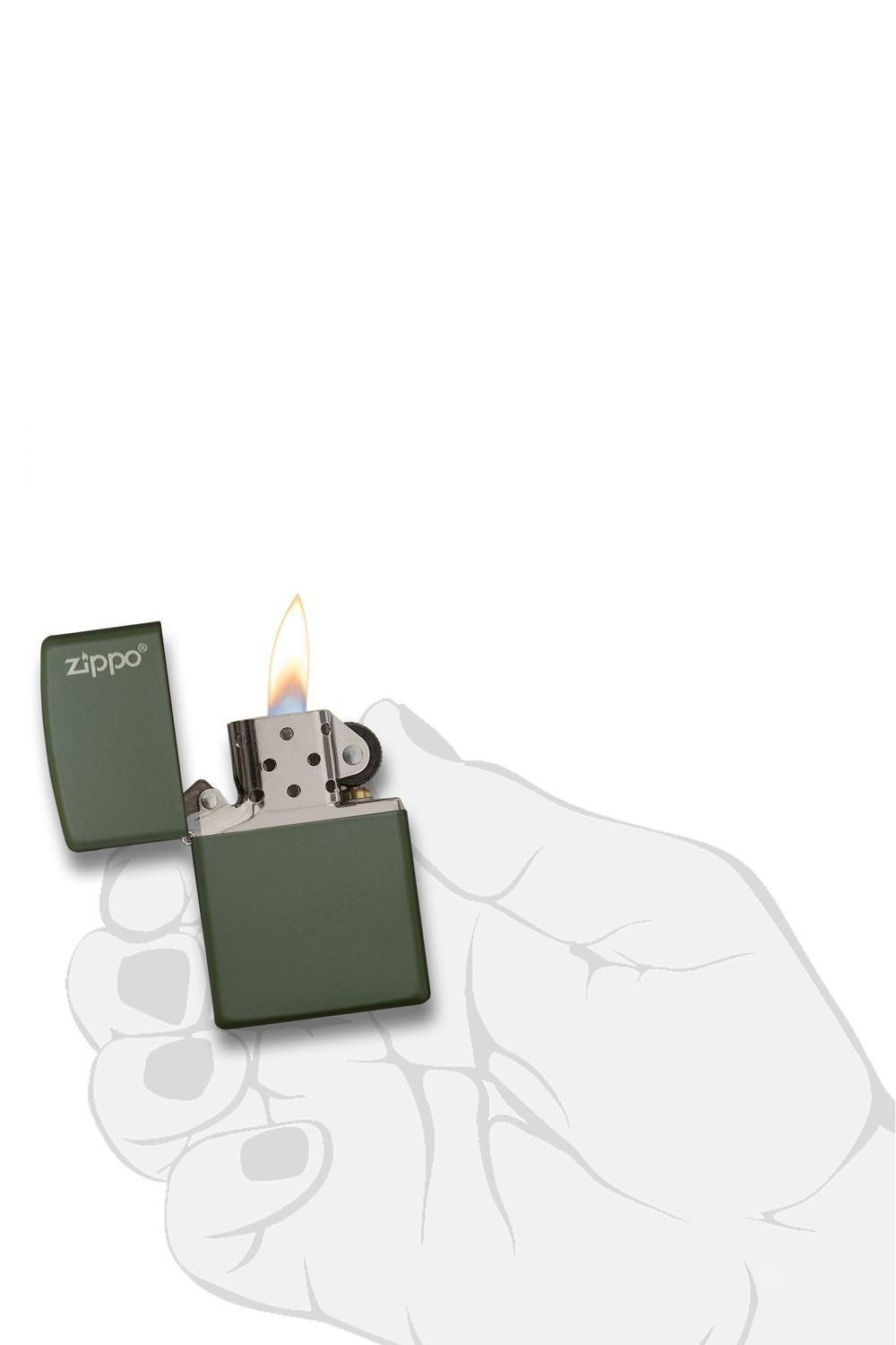 Zippo Çakmak Green Yeşil Hediyelik Kutu Benzin Taş Set du10-000019