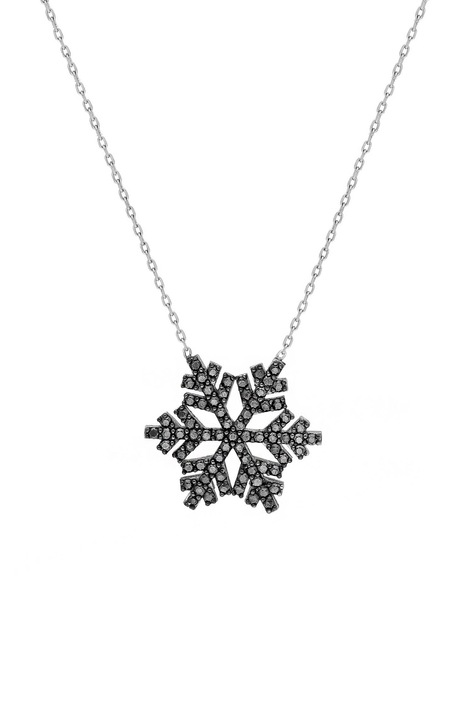 Chavin Silver Kar Tanesi Zirkon Taşlı Gümüş Kolye dy69byx