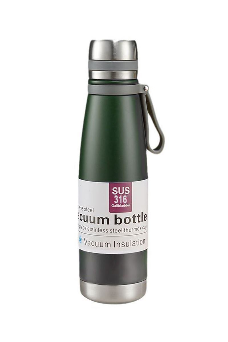 304 L Çelik Koyu Yeşil 850 ml Sıcak Soğuk Vacuum Bottle Matara Suluk cin480ys