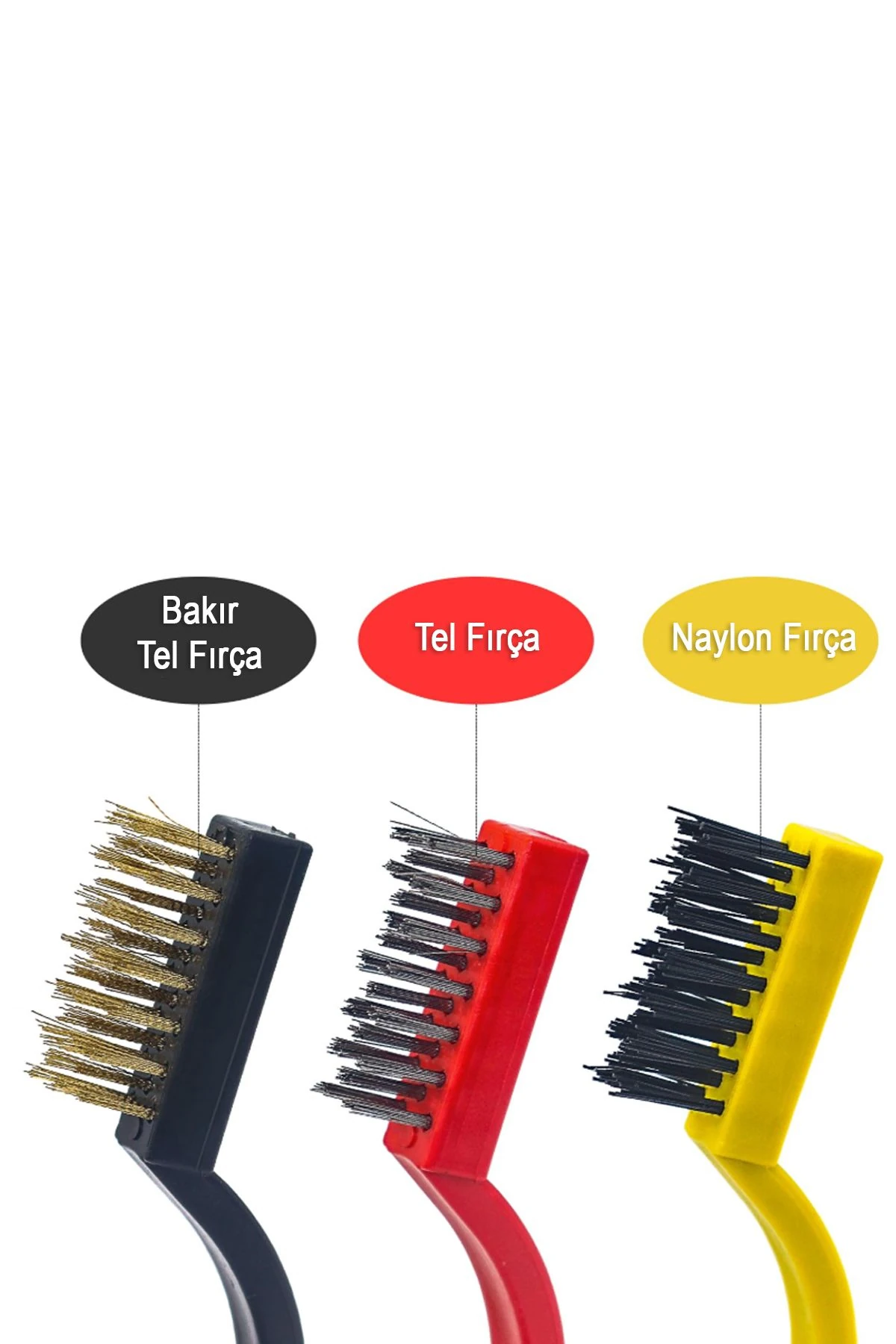 3 Parça Tel Naylon Ocak Tava Fayans Kazıyıcı Leke Yüzey Kazıyıcı Fırça mt229