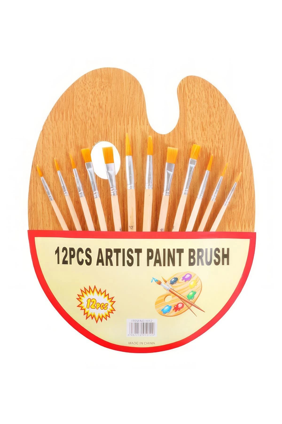 12 Adet At Kılı Yağlı Akrilik ve Suluboya Fırçası Takımı Boya Paleti Seti cin551