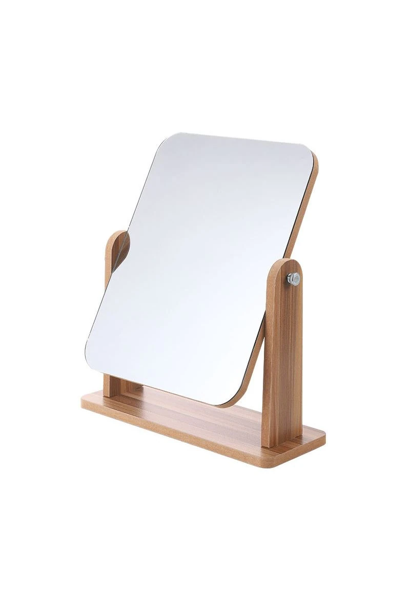 Masa üstü 18 cm Ahşap Tek Taraflı Hareketli Dikdörtgen Masa Aynası cin812