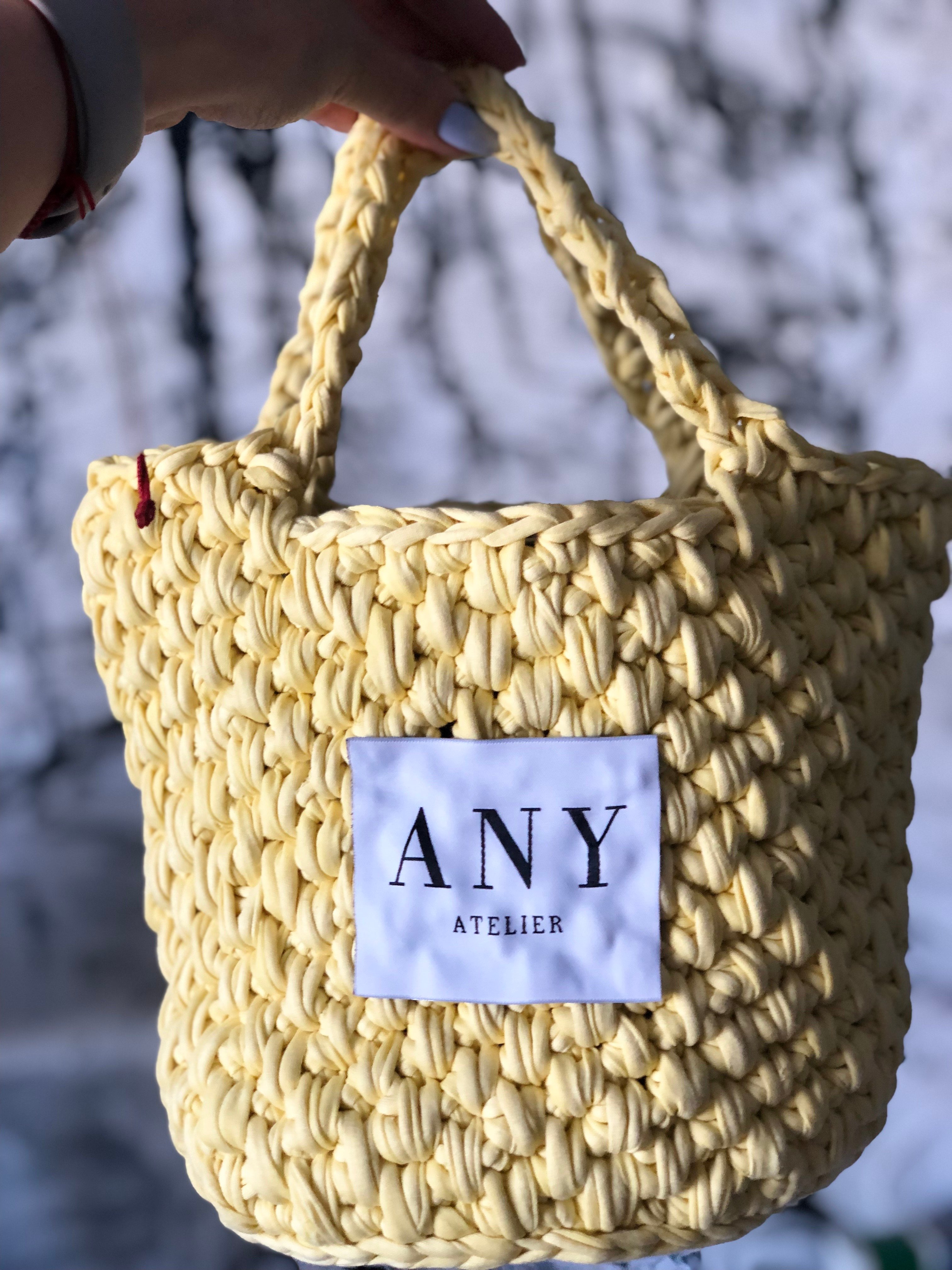 Pearl Bag With Curly Label - AÇIK SARI main variant image