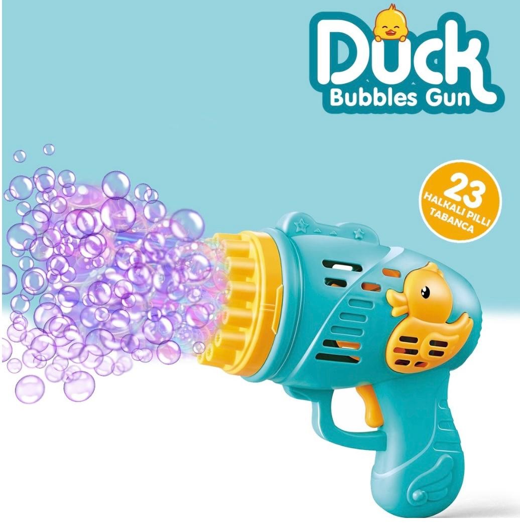 Duck Bubble Gun Çok Delikli Pilli Köpük Tabancası