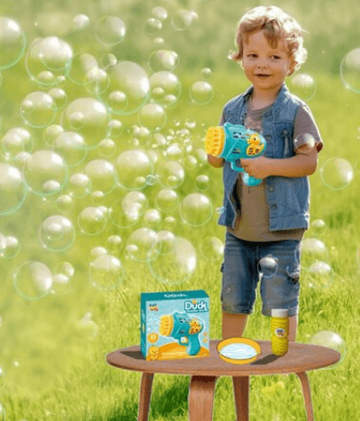 Duck Bubble Gun Çok Delikli Pilli Köpük Tabancası