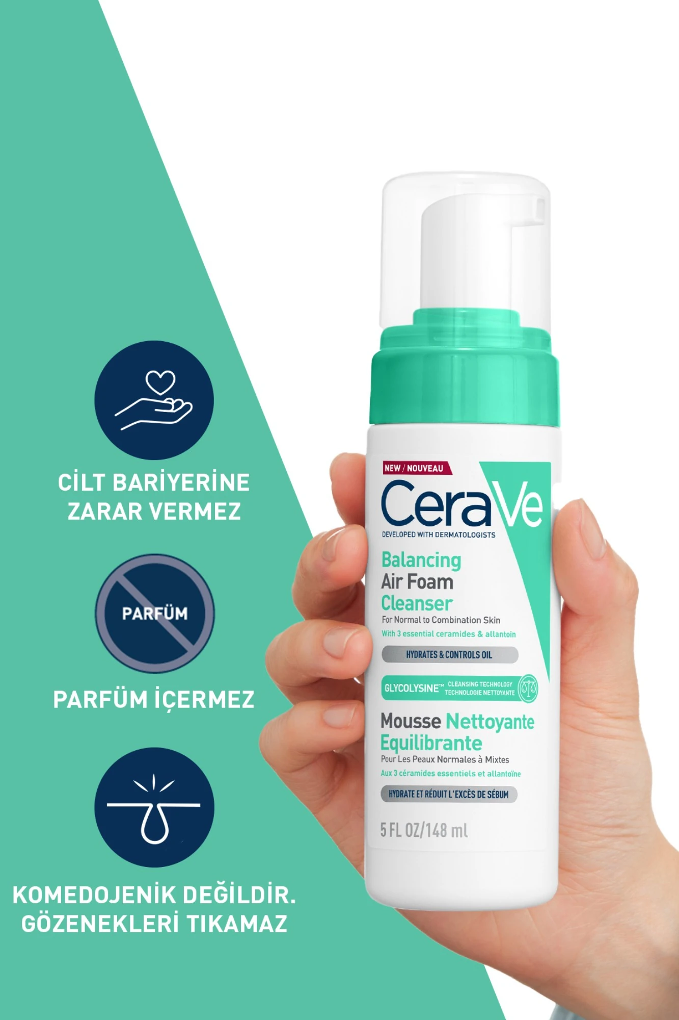 Cerave Balancing Air Foam Cleanser 148 ml