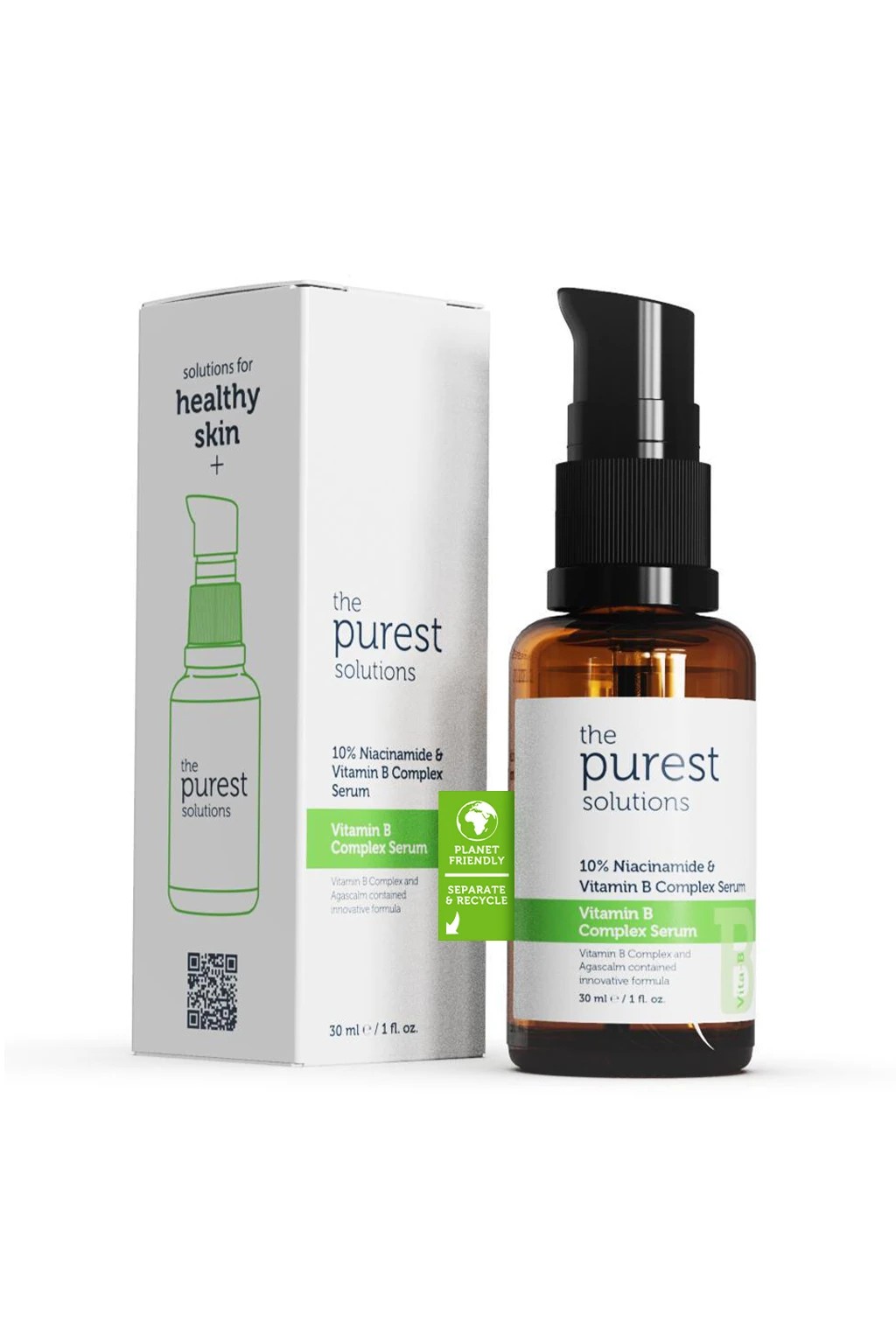 The Purest Solutions Bariyer Güçlendirici Ve Yatıştırıcı B Vitamini Cilt Bakım Serumu 30 Ml