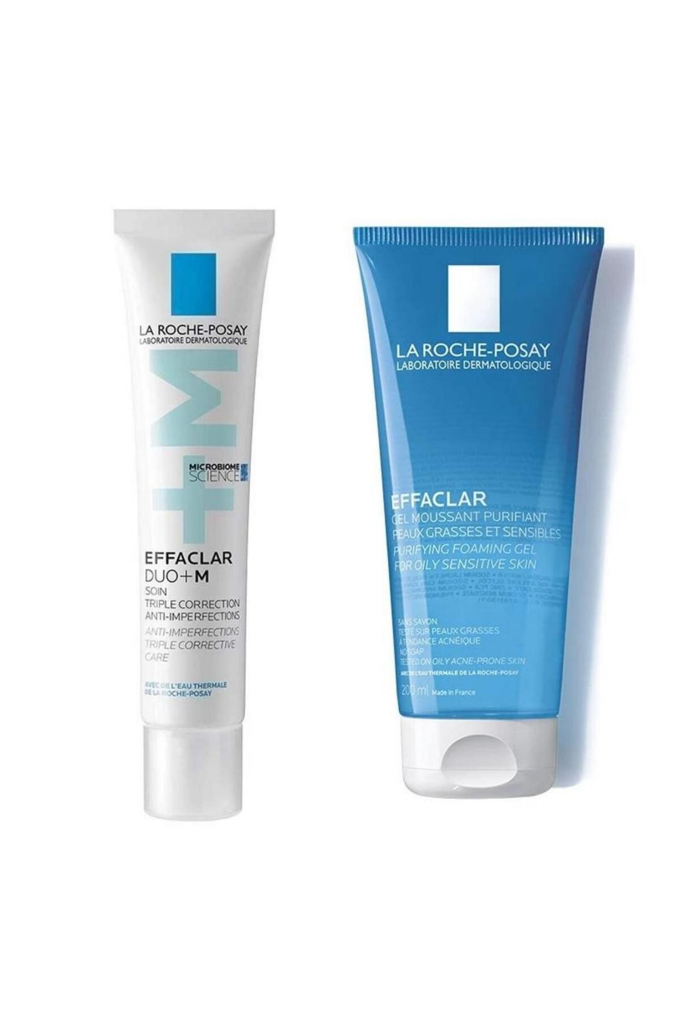 La Roche Posay Effaclar Gel 200 ML + Duo 40 ML Cilt Kusuru Karşıtı Set - Çanta