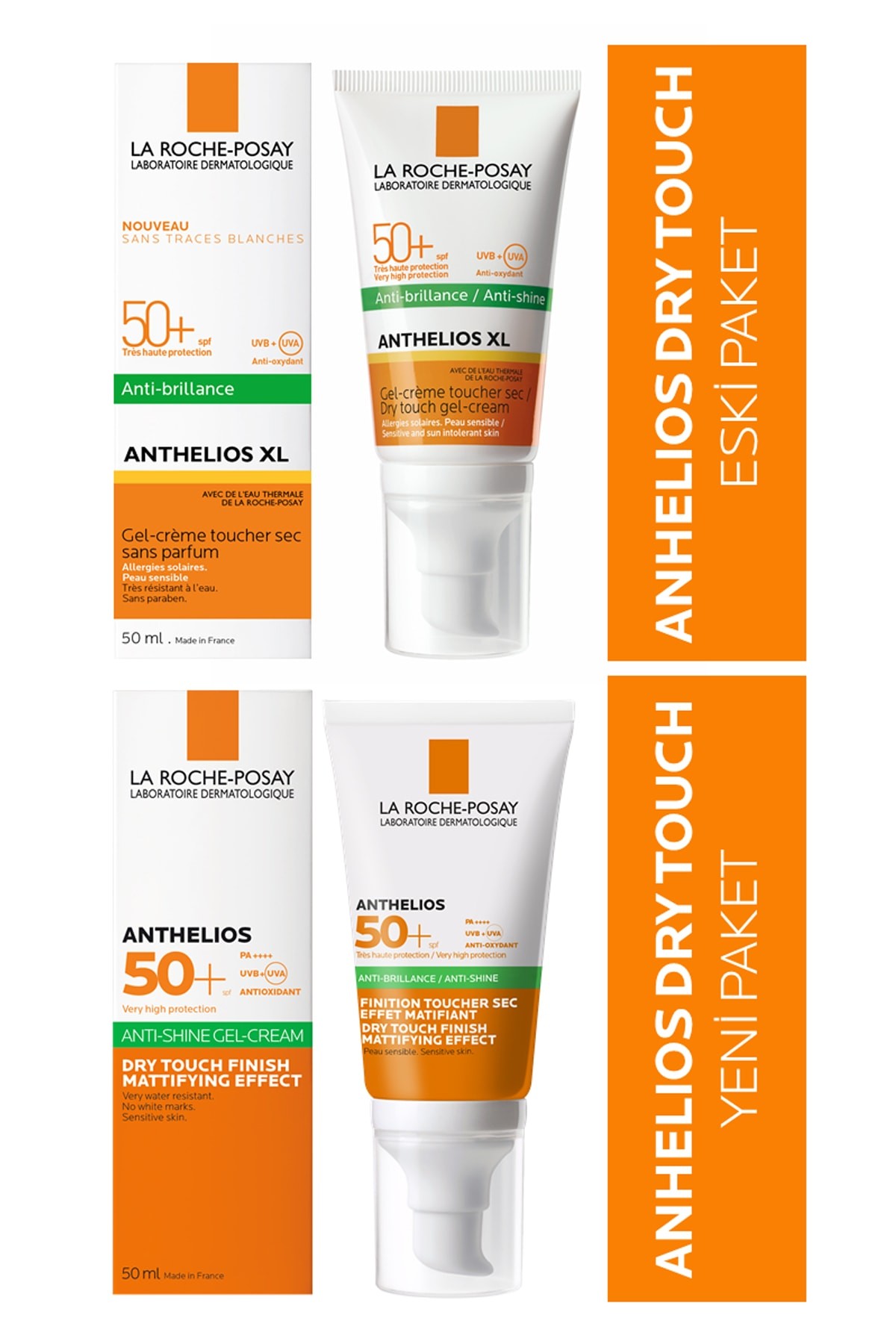 La Roche Posay Anthelios Spf 50+ Yağlı Ciltler için Yüksek Korumalı Yüz Güneş Kremi 50 ml