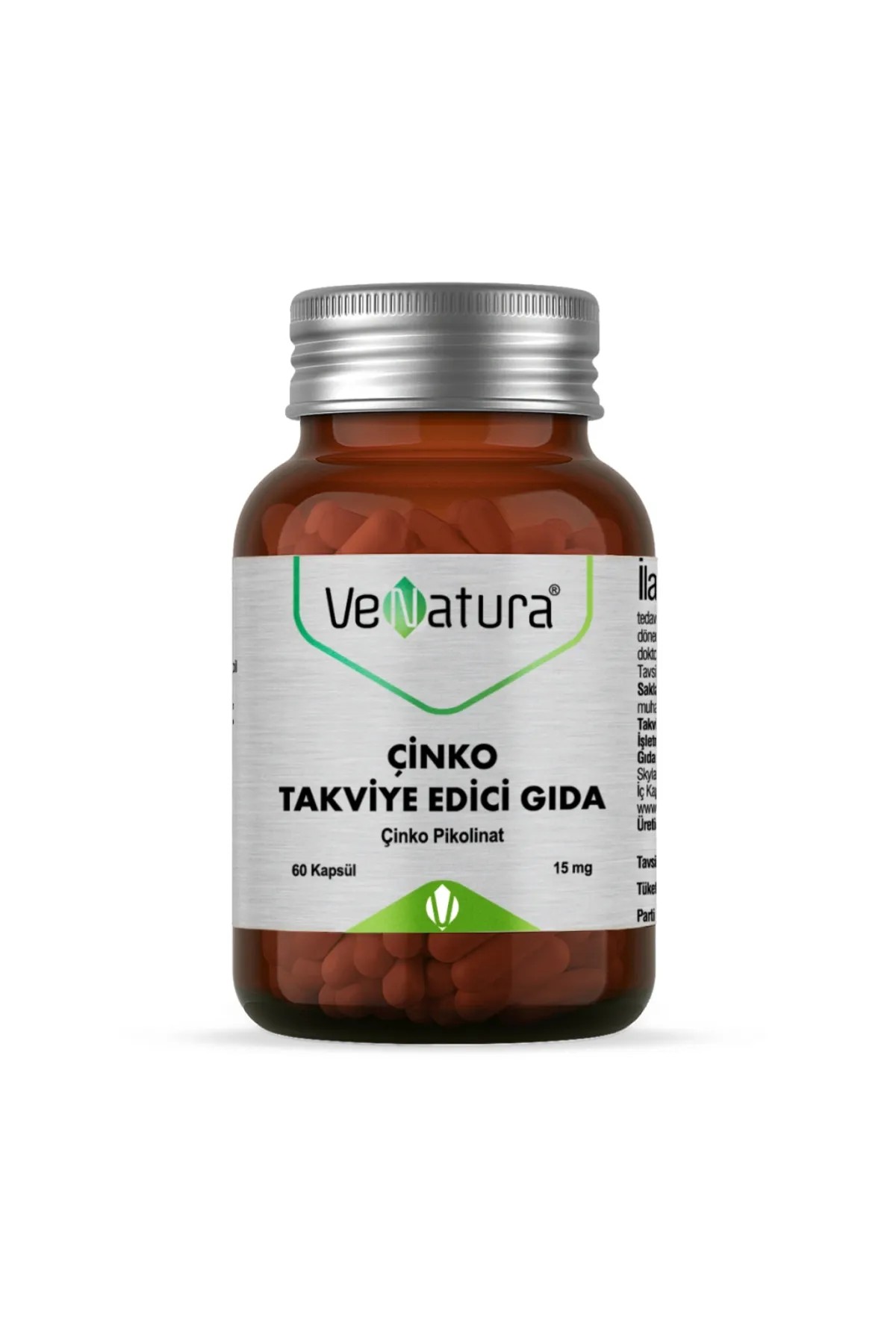 Venatura Çinko Takviye Edici Gıda 15 mg 60 Kapsül