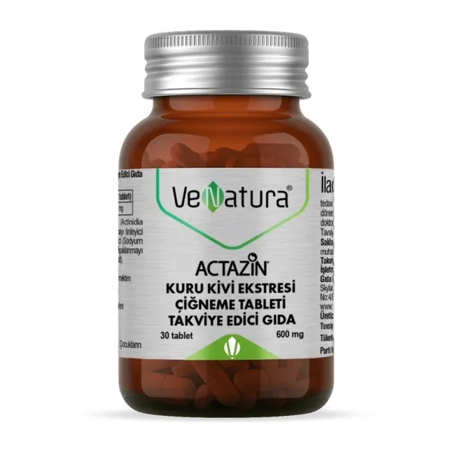 Venatura Actazin Kuru Kivi Ektresi 30 Çiğneme Tablet