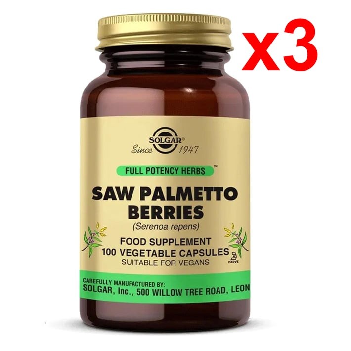 Solgar Saw Palmetto Berries 100 Kapsül Vitamin 3 Adet