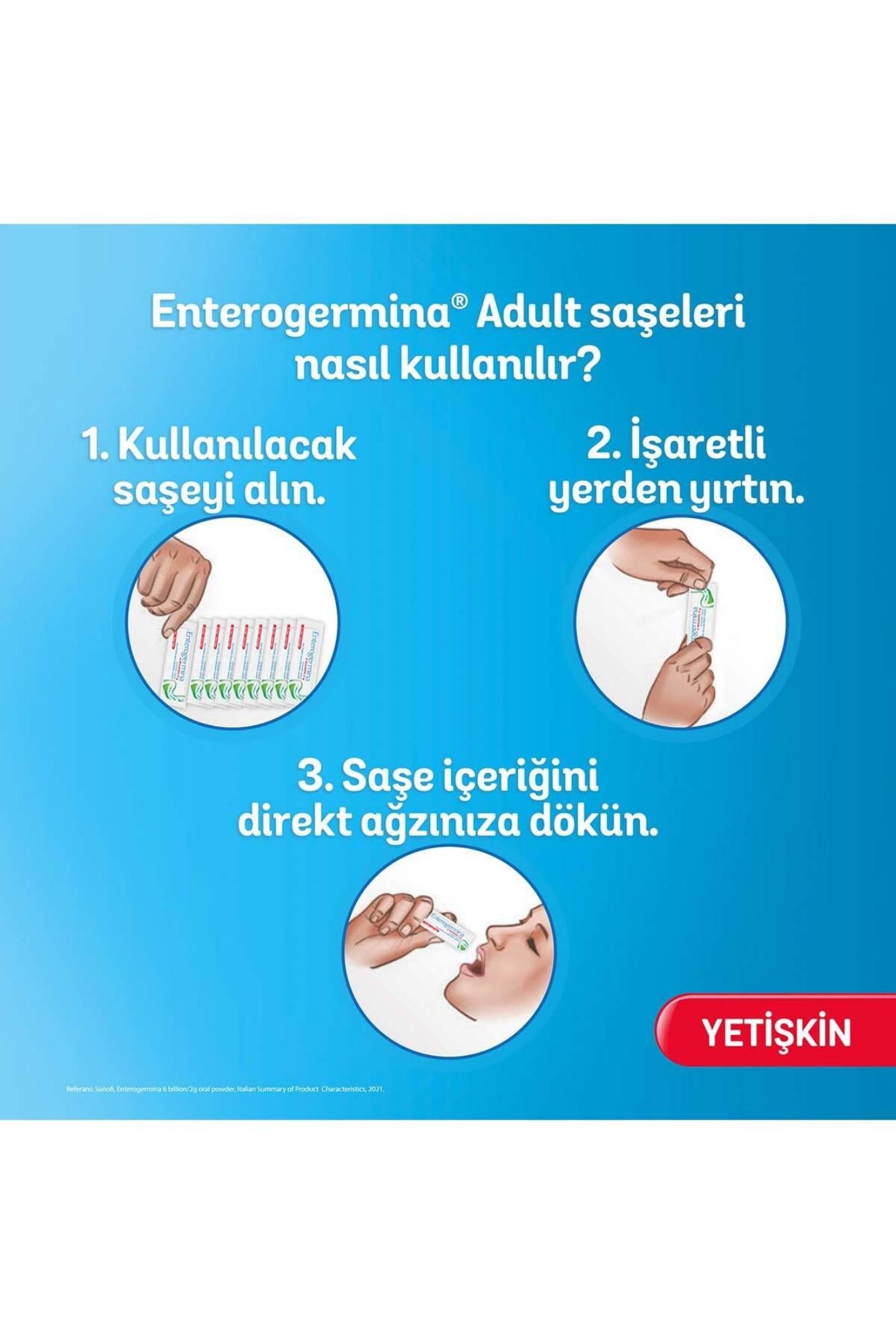 Enterogermina Yetişkin 9'lu Saşe 6 Milyar Bacillus Clausii Sporu İçeren Probiyotik