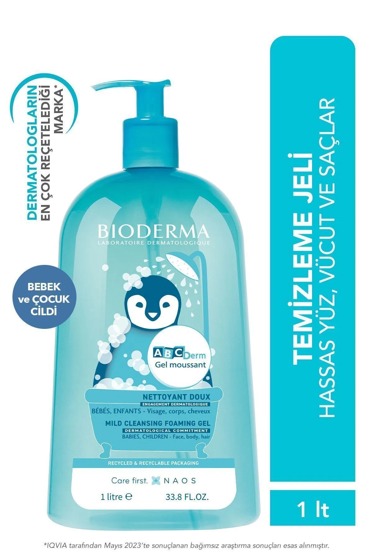 Bioderma ABCDerm Foaming Cleanser 1 L