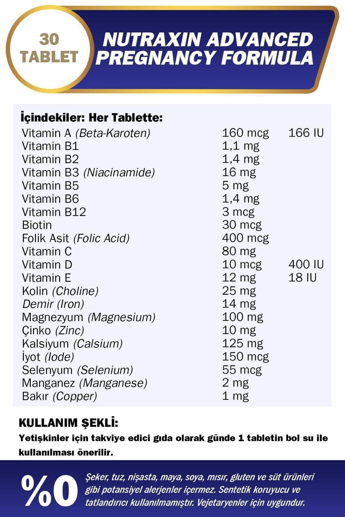 Nutraxin Pregnancy Formula 30 Tablet