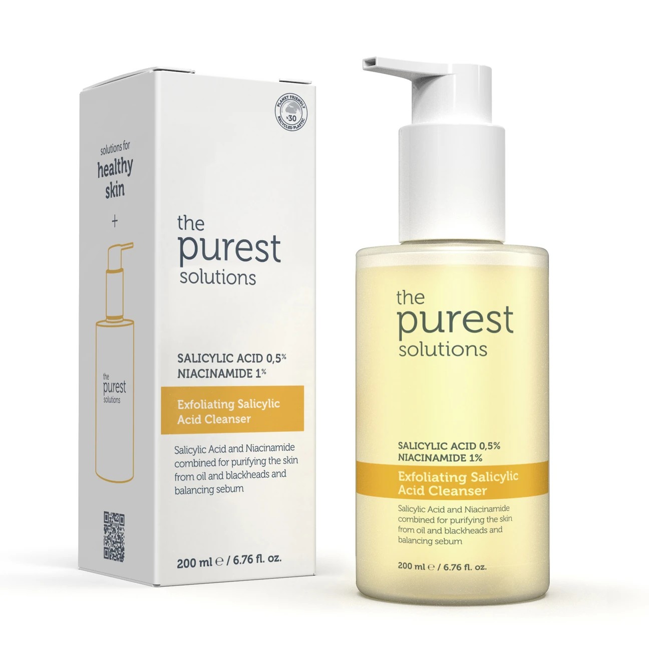 The Purest Solutions Sivilce Ve Siyah Nokta Karşıtı Yağlı Ve Karma Ciltler İçin Salisilik Asit Arındırıcı Temizleme Jeli 200 Ml