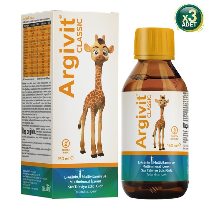 Argivit Classic Şurup 150 ml - Portakal Ve Vanilya Aromalı 3 Adet
